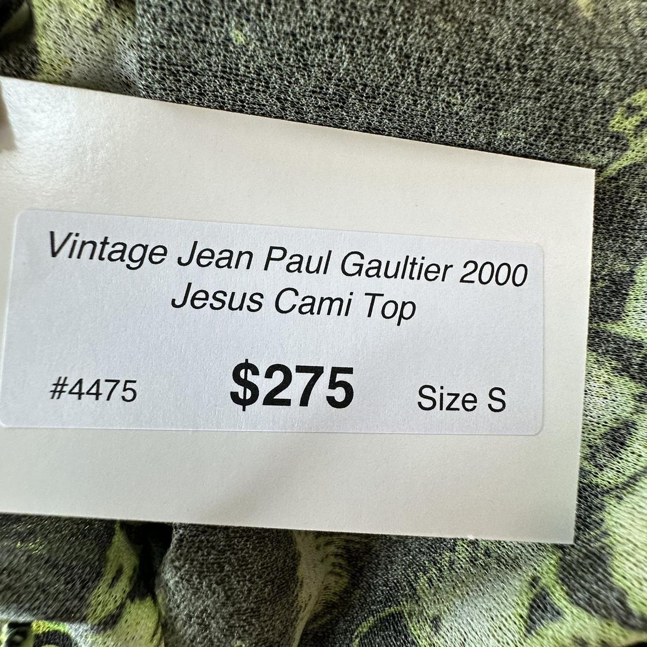 Jean Paul Gaultier S/S 2000 Mesh Green Face Graphic Tank Top - Outfit Repeater