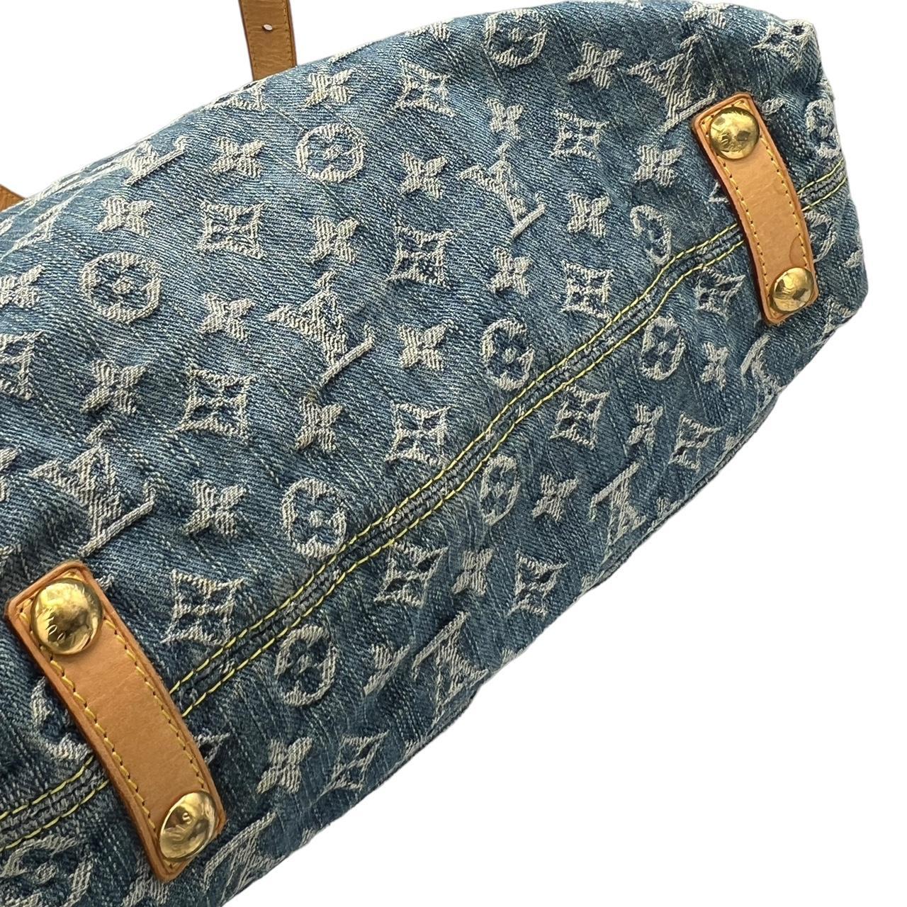 Louis Vuitton Denim Monogram Baggy GM Crossbody Satchel Bag