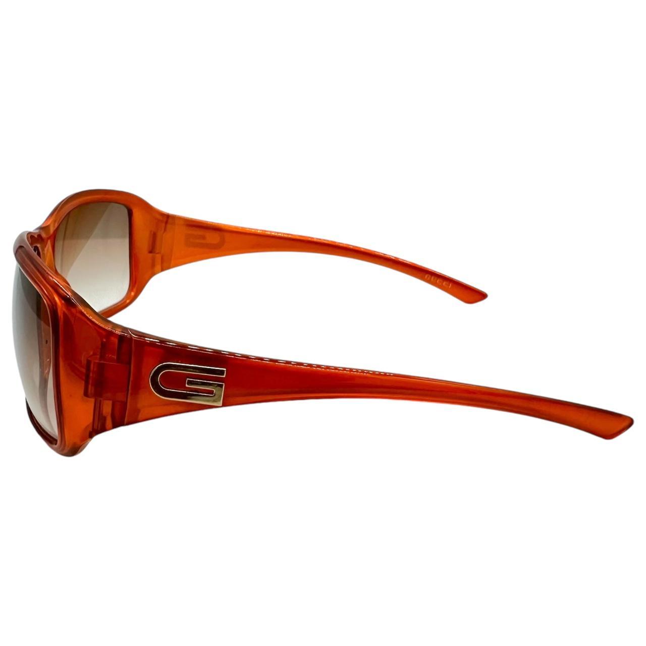 Gucci Orange Rectangle Sunglasses