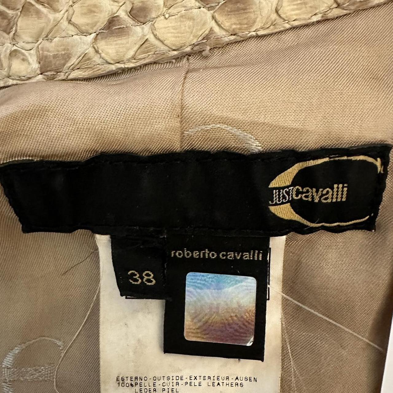 Just Cavalli by Roberto Cavalli Python Trim Leather Moto Jacket - Outfit Repeater