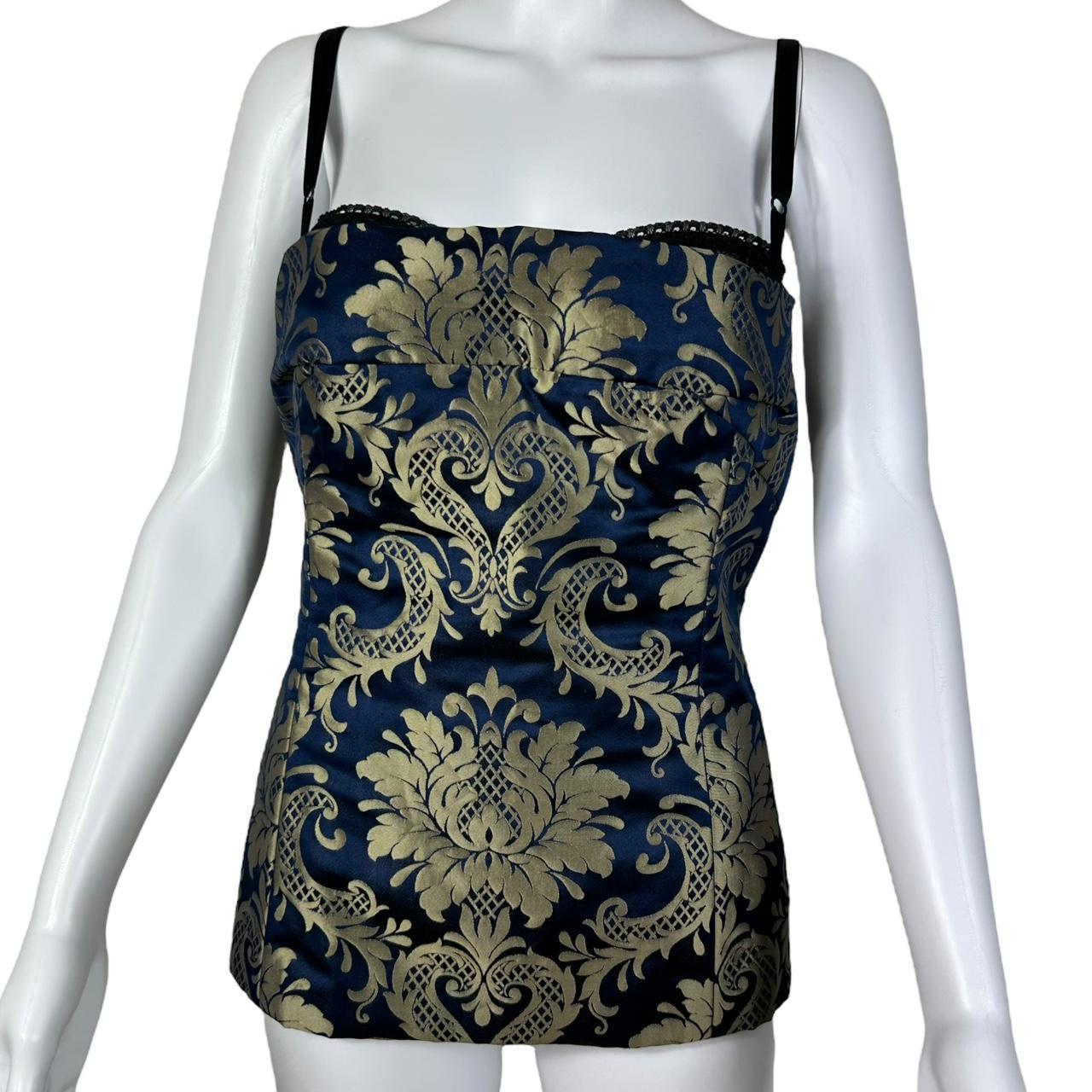 Dolce & Gabbana S/S 2003 Damask Bustier Top