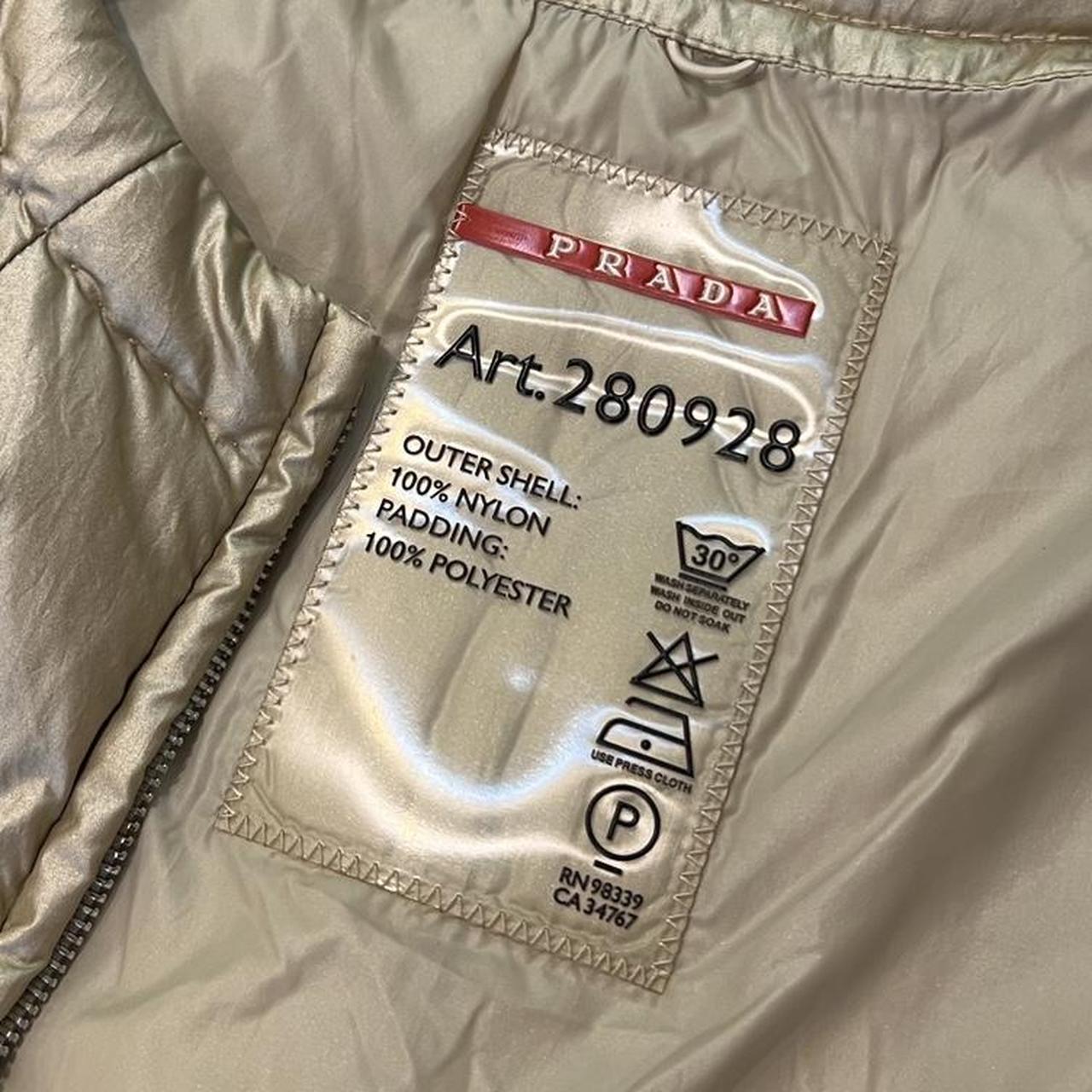 Prada 2007 Metallic Gold Cropped Bomber Puffer Jacket - Outfit Repeater