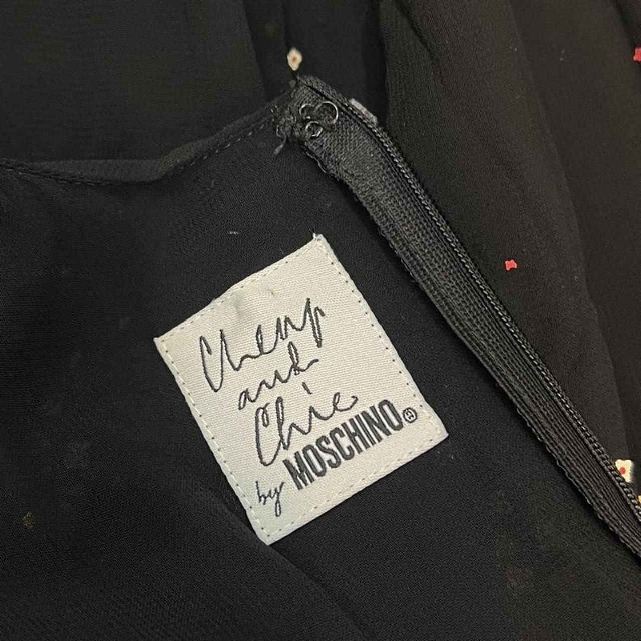 Moschino Cheap & Chic Black Floral Print Maxi Dress