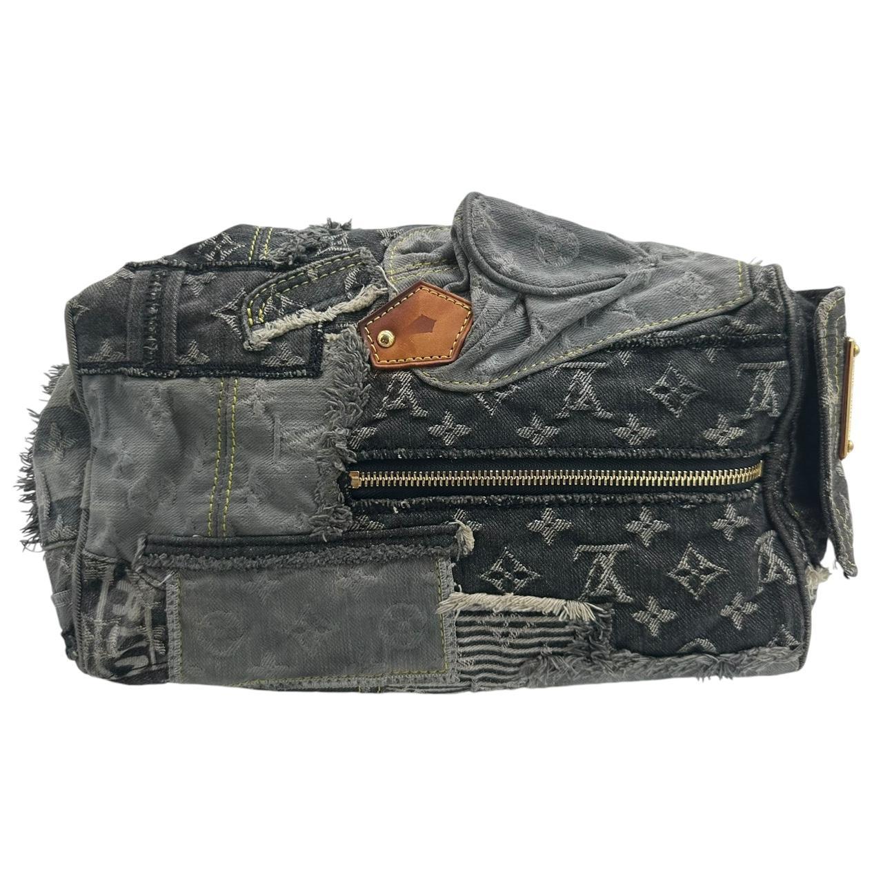 Louis Vuitton Black Patchwork Denim Speedy 30 Bag - Outfit Repeater