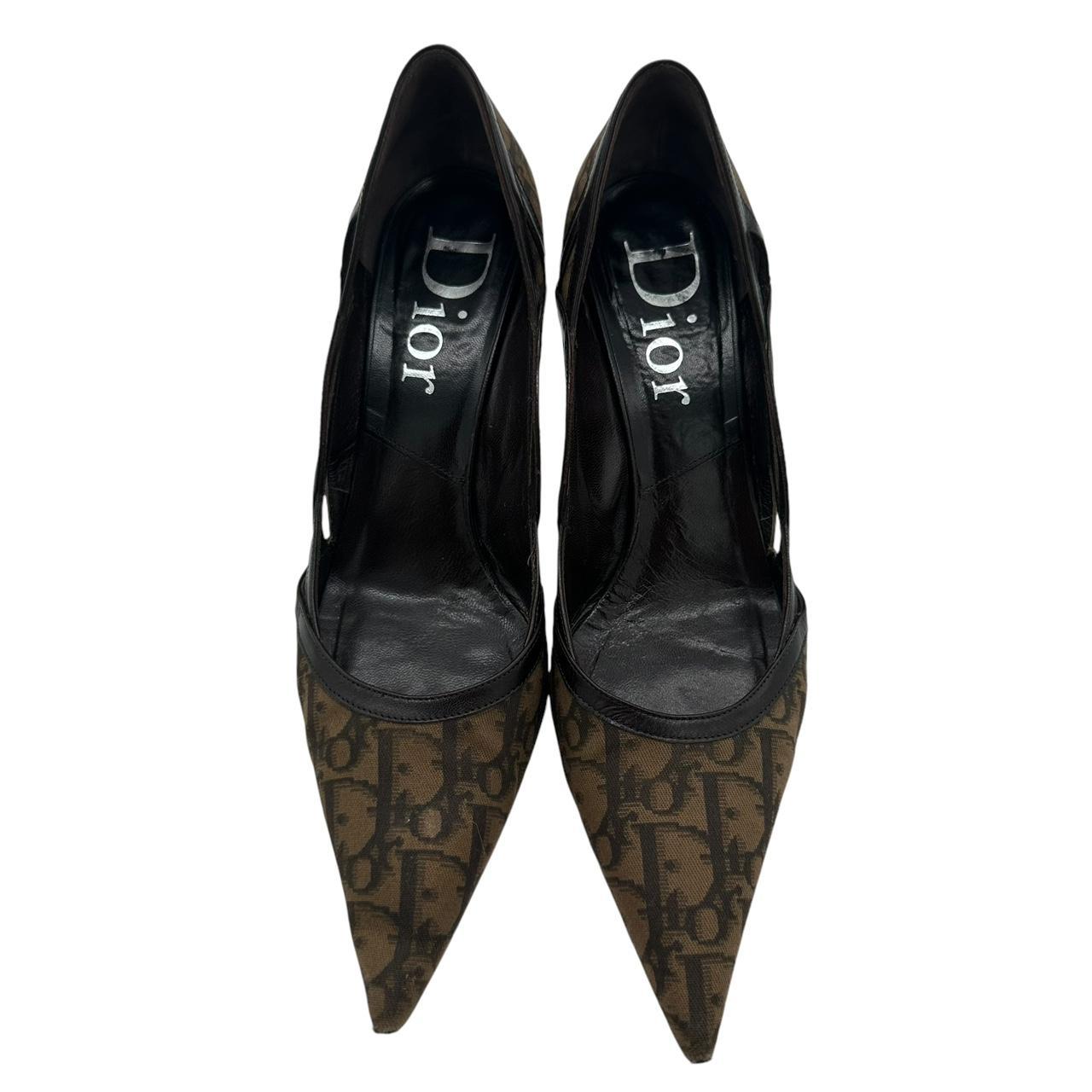 Christian Dior Brown Trotter Monogram Heels - Outfit Repeater