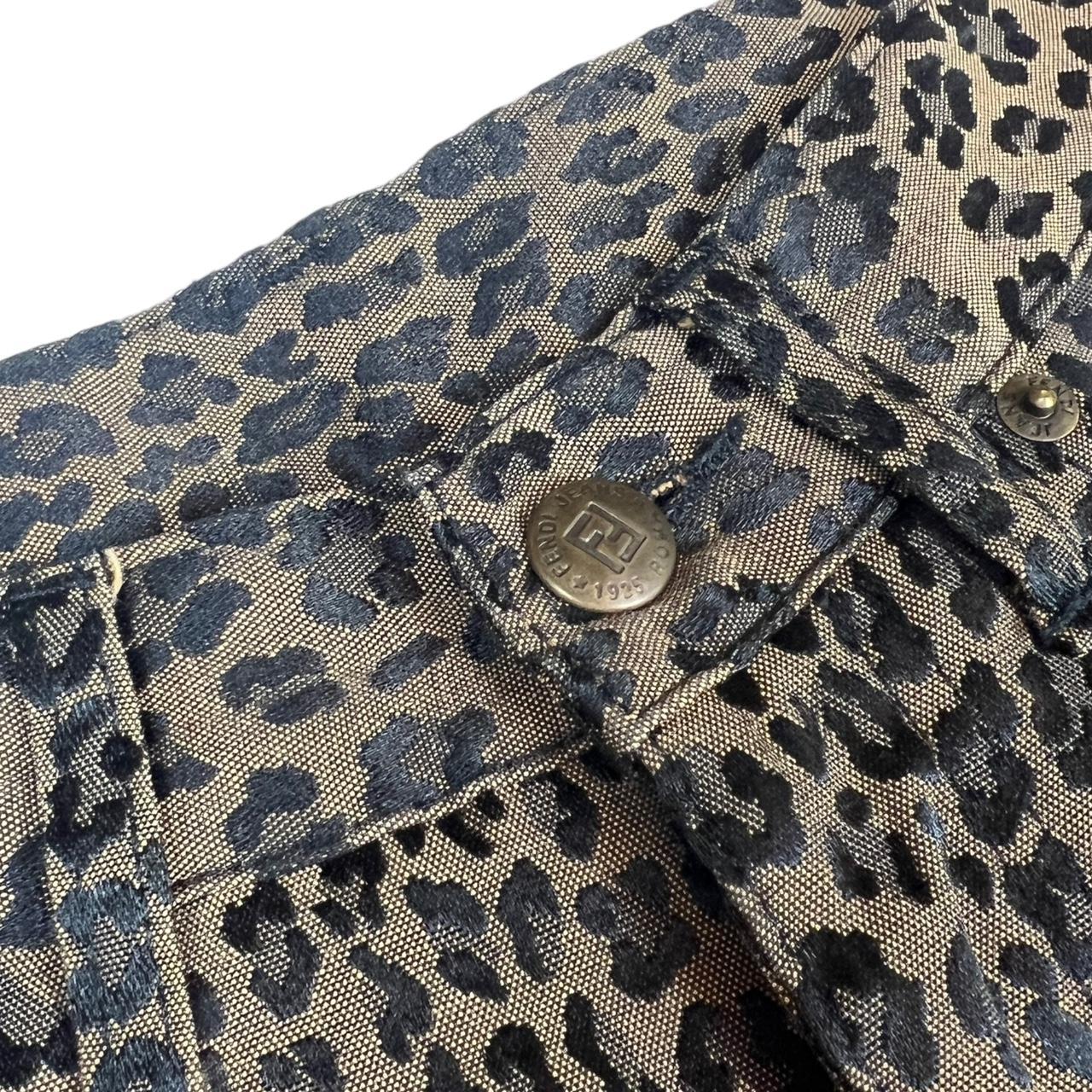 Fendi Jeans Leopard Print High Waisted Straight Leg Pants - Outfit Repeater