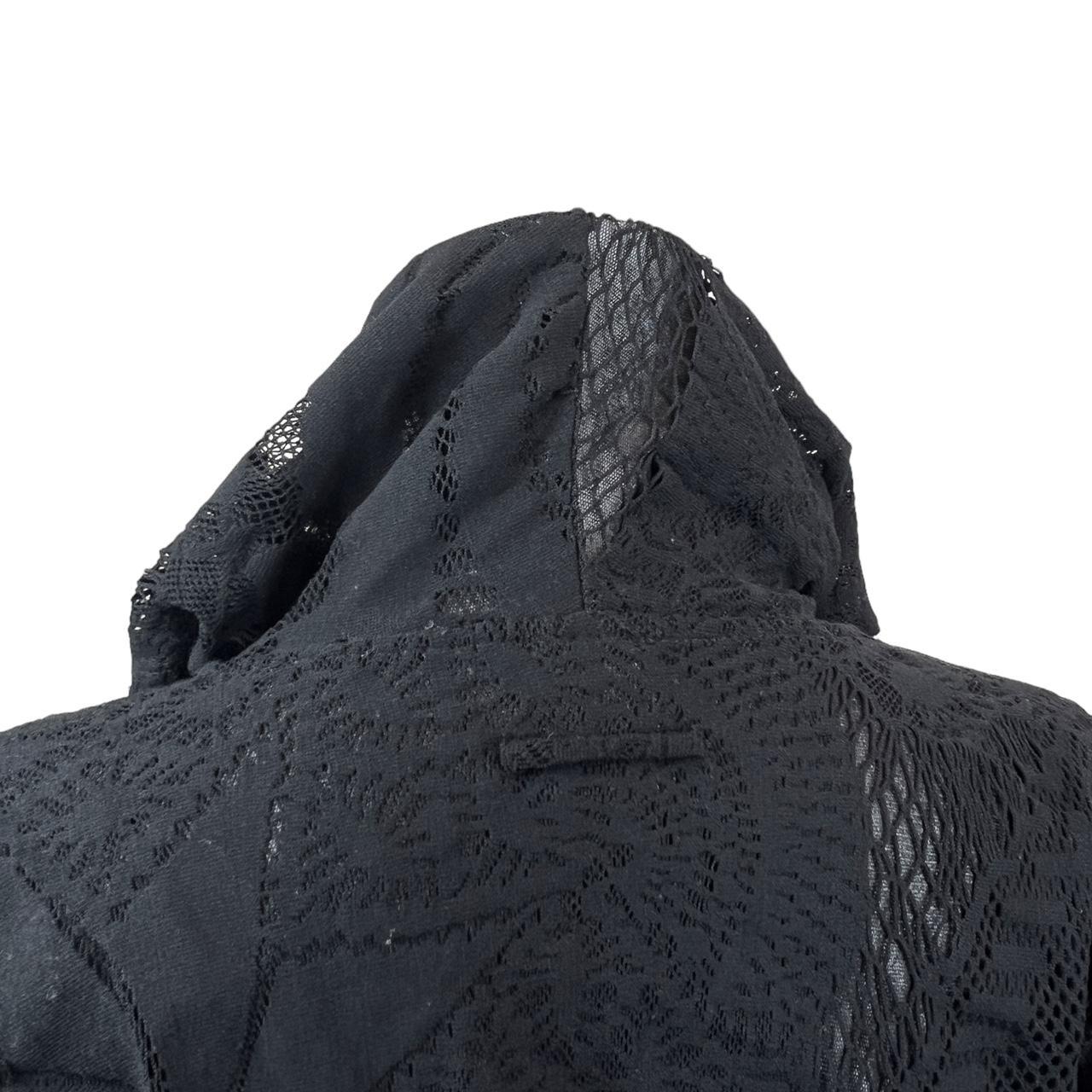 Jean Paul Gaultier Soelil Black Fishnet Mesh Knit Hoodie - Outfit Repeater