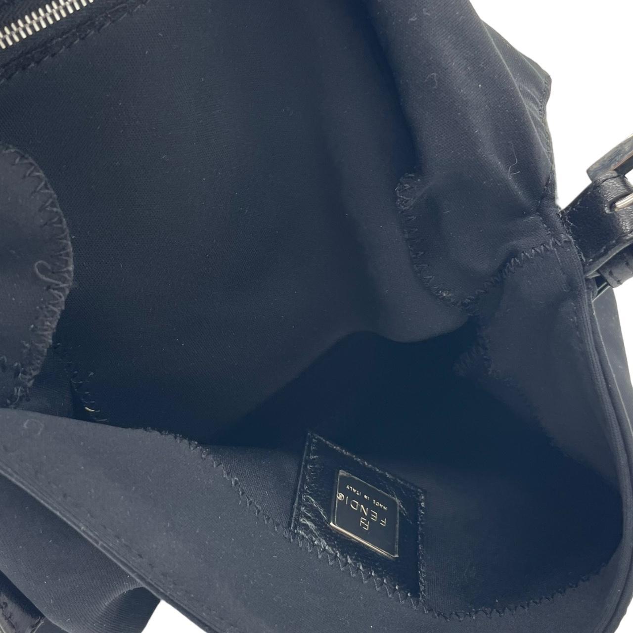 Fendi Black Neoprene Mama Baguette Shoulder Bag