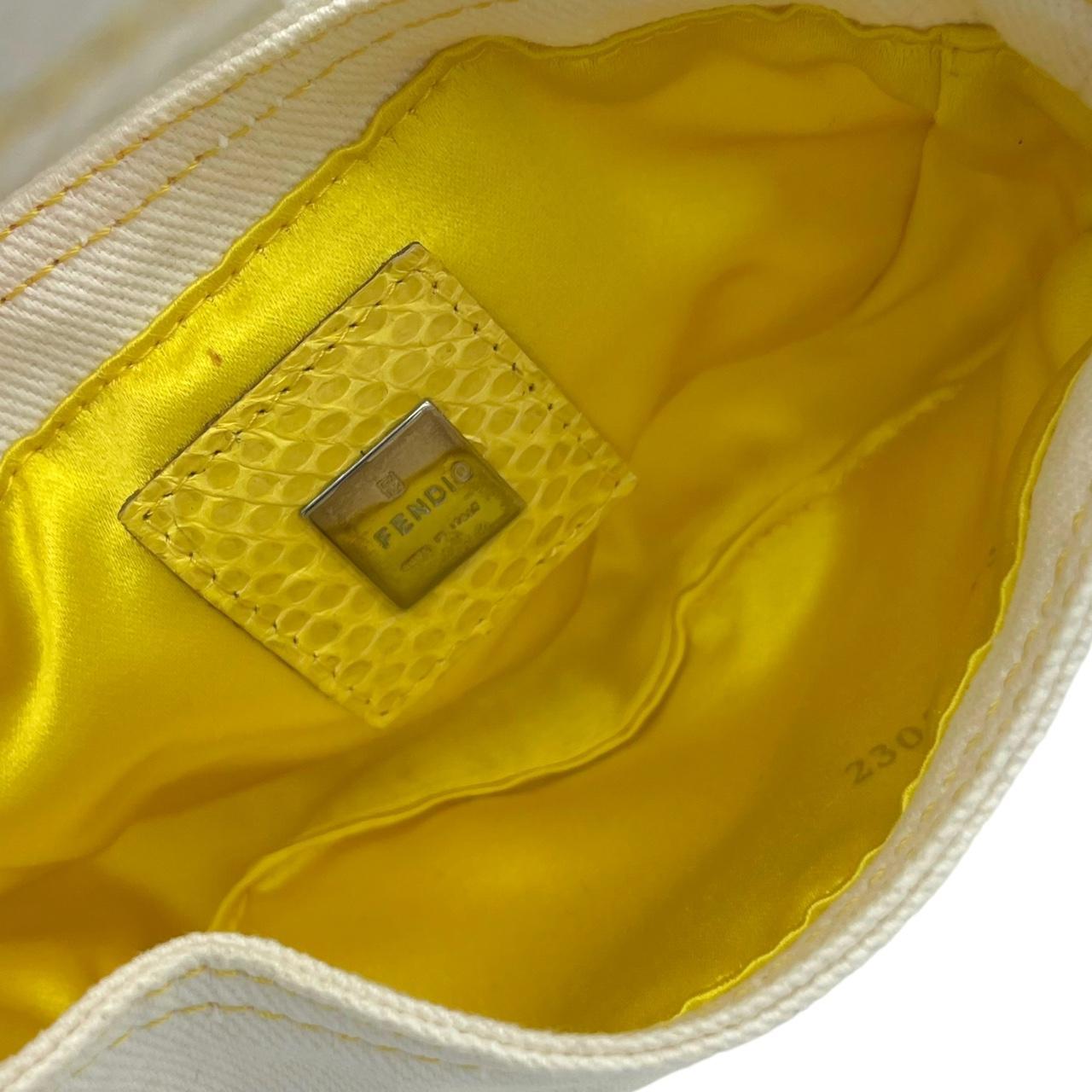 Fendi White Denim & Python Micro Croissant Bag - Outfit Repeater