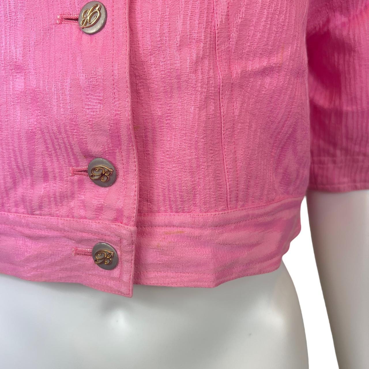 Blumarine Pink Cropped Button Up Top - Outfit Repeater