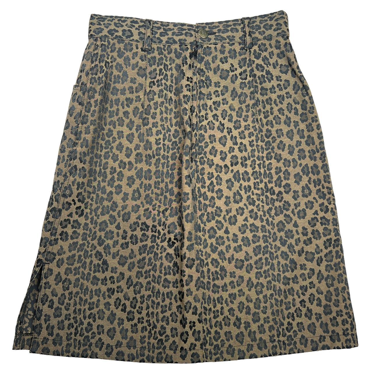 Fendi Leopard Print Midi Skirt with Hidden FF Logos - Outfit Repeater