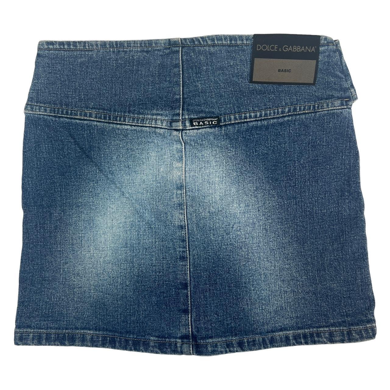 Dolce & Gabbana Basic Faded Denim Belted Mini Skirt - Outfit Repeater