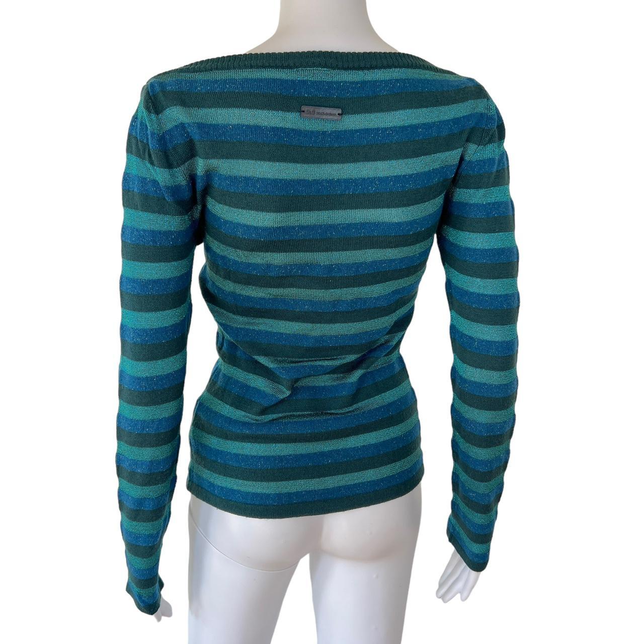 Dolce & Gabbana Blue Striped Knit Top - Outfit Repeater