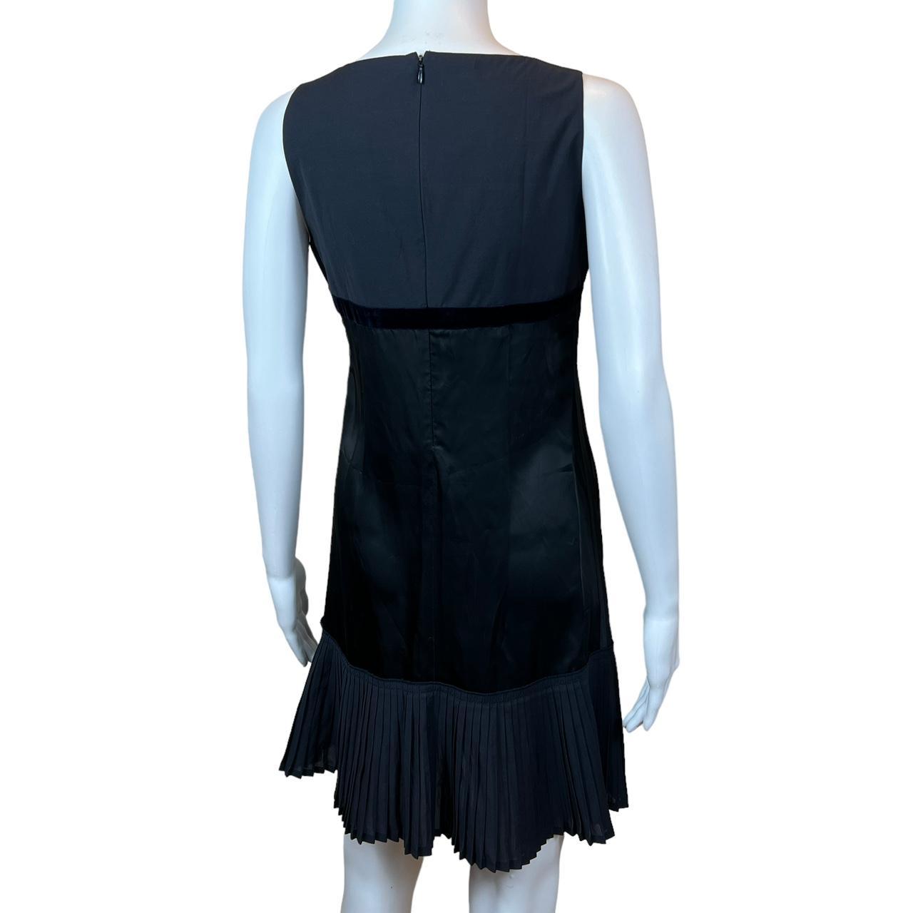Miu Miu Navy Blue Silk Mini Dress with Bow
