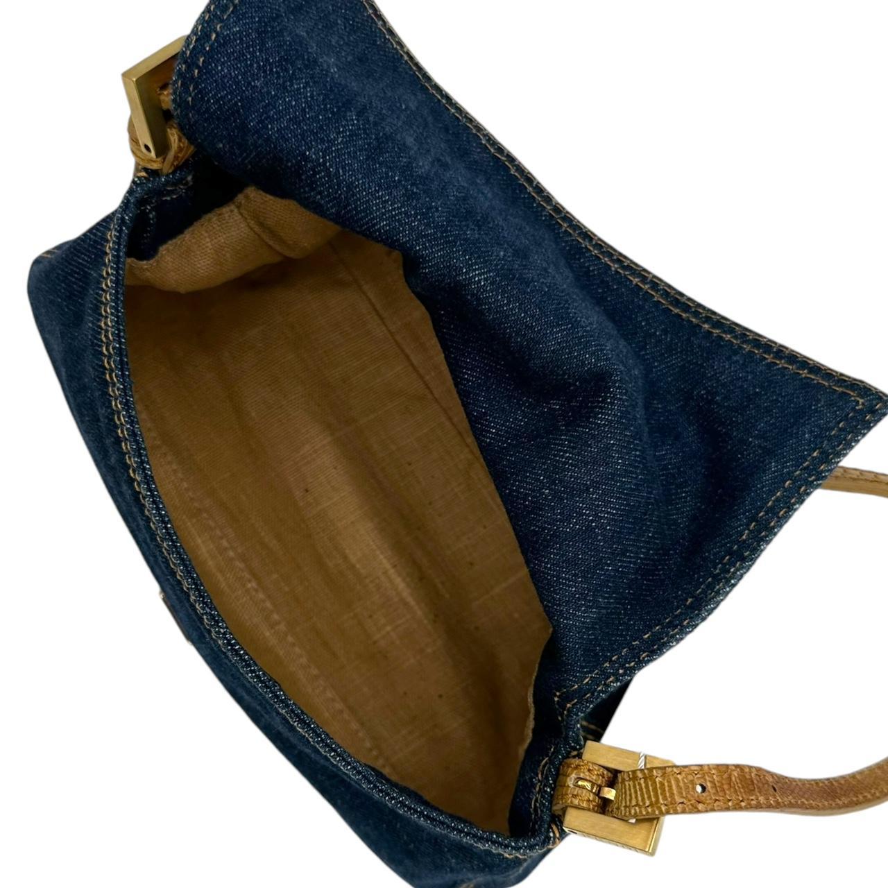 Fendi Denim & Lizard Mini Mama Baguette Shoulder Bag - Outfit Repeater