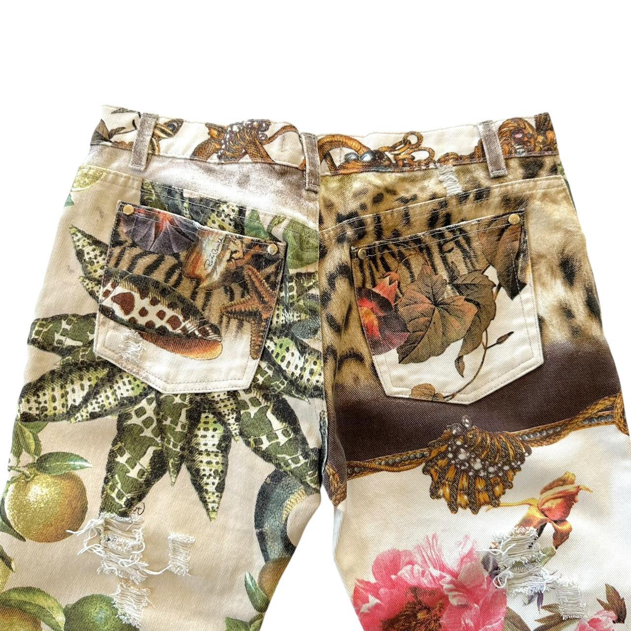 Roberto Cavalli Leopard & Floral Printed Jeans - Outfit Repeater
