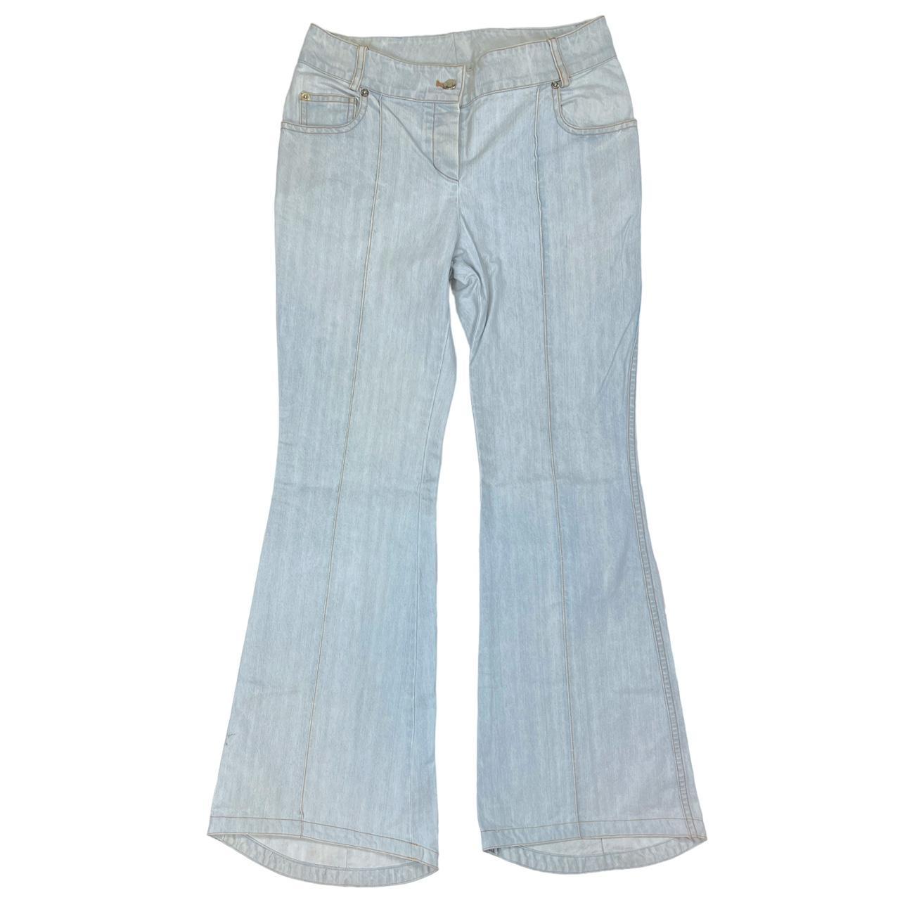 Christian Dior By John Galliano Summer 2005 Light Wash Low Rise Flare Jeans - Outfit Repeater