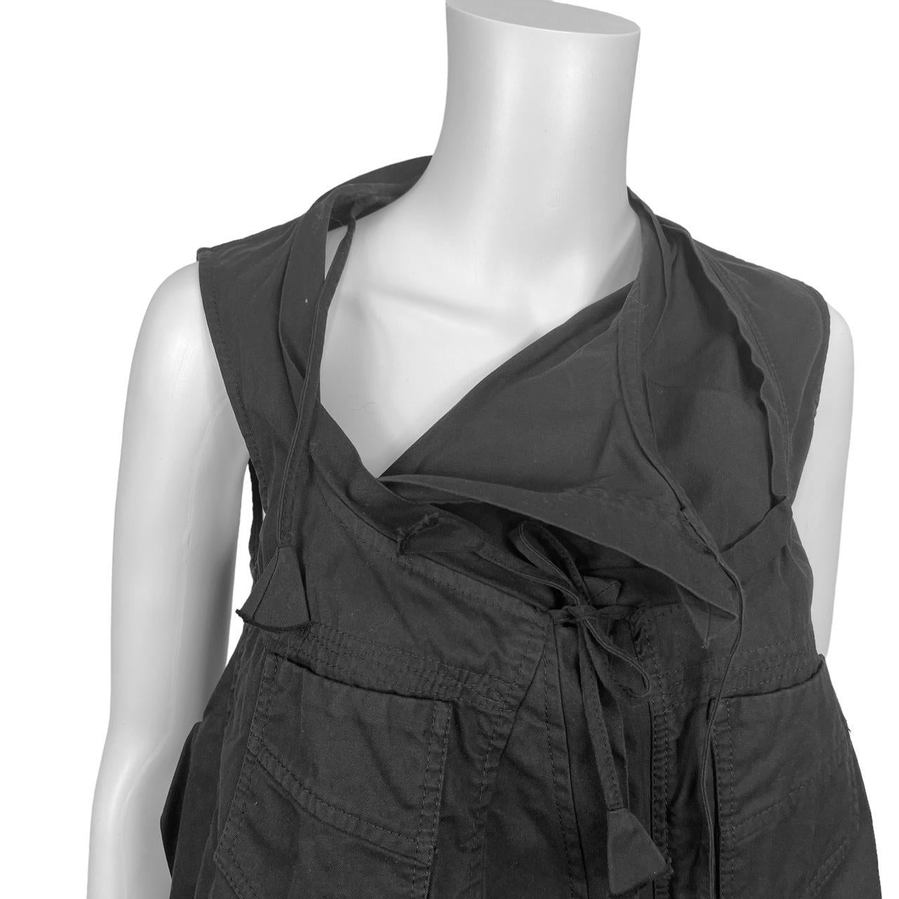 Gucci By Tom Ford S/S 2002 Black Wrap Style Cargo Vest - Outfit Repeater
