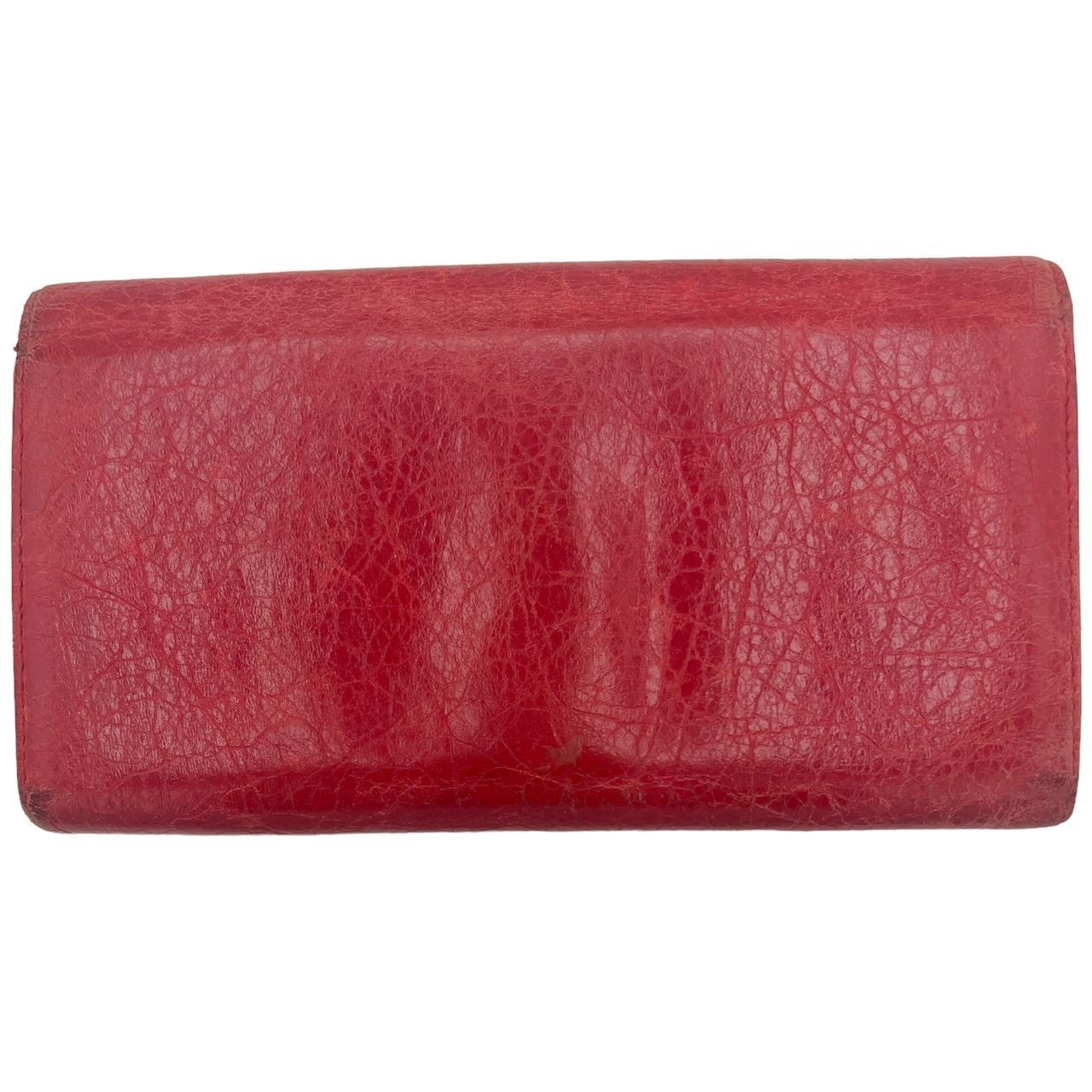 Balenciaga Red Leather City Wallet