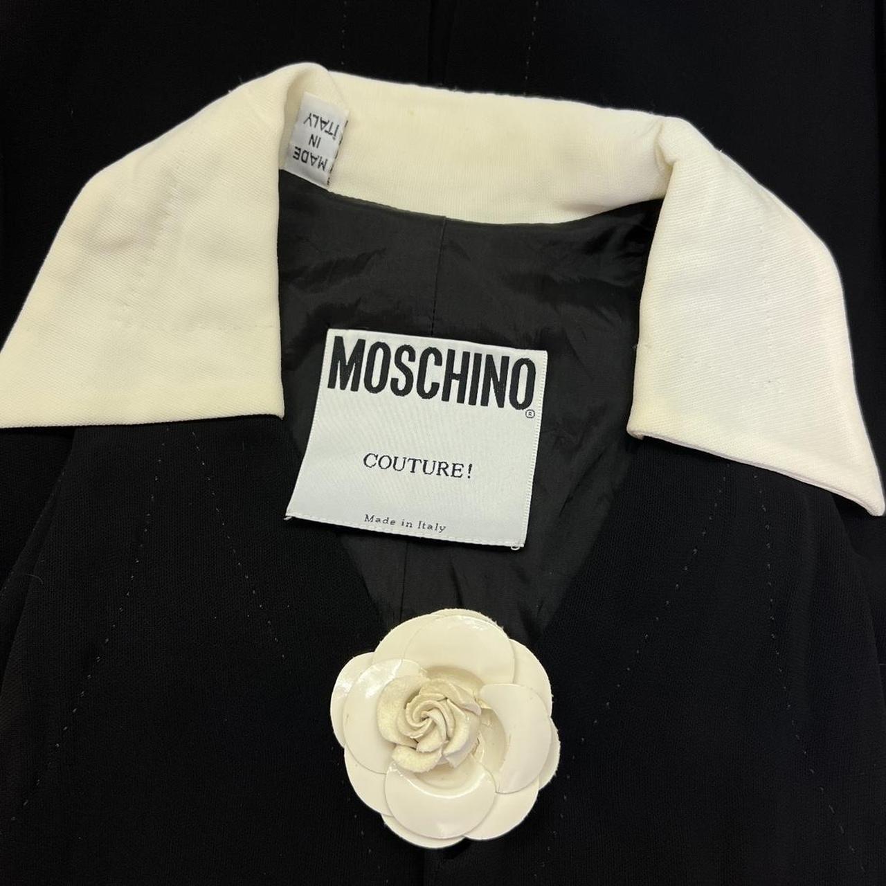 Moschino Couture Black White Collared Midi Dress