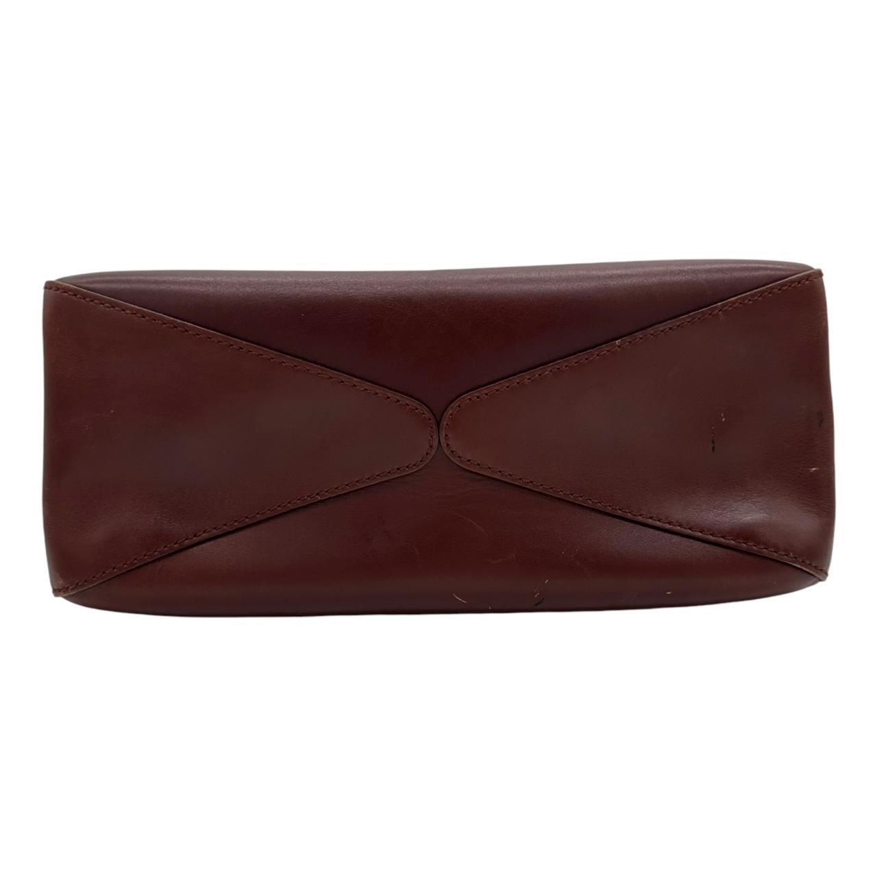Gucci Burgundy Leather Wooden Handle Shoulder Bag - Outfit Repeater