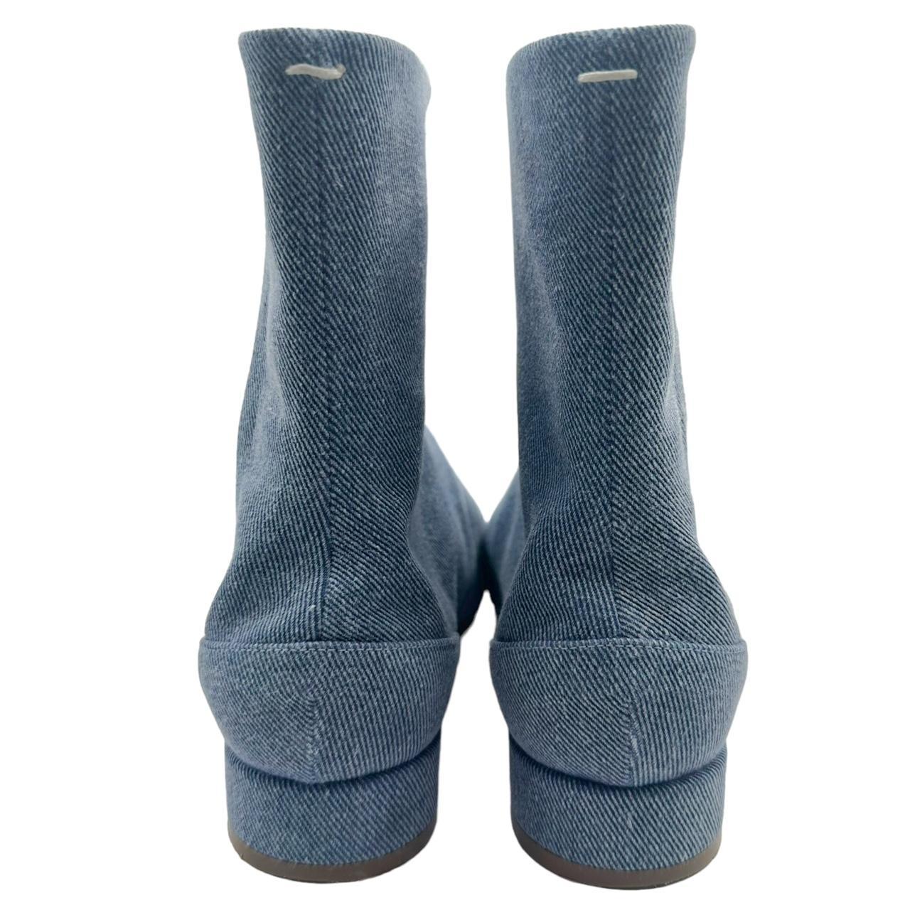 Maison Margiela Paris Denim Pointed Toe Boots