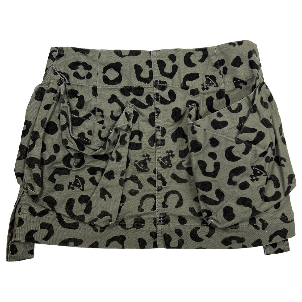 Vivienne Westwood Red Label khaki Green Leopard Print Mini Skirt - Outfit Repeater
