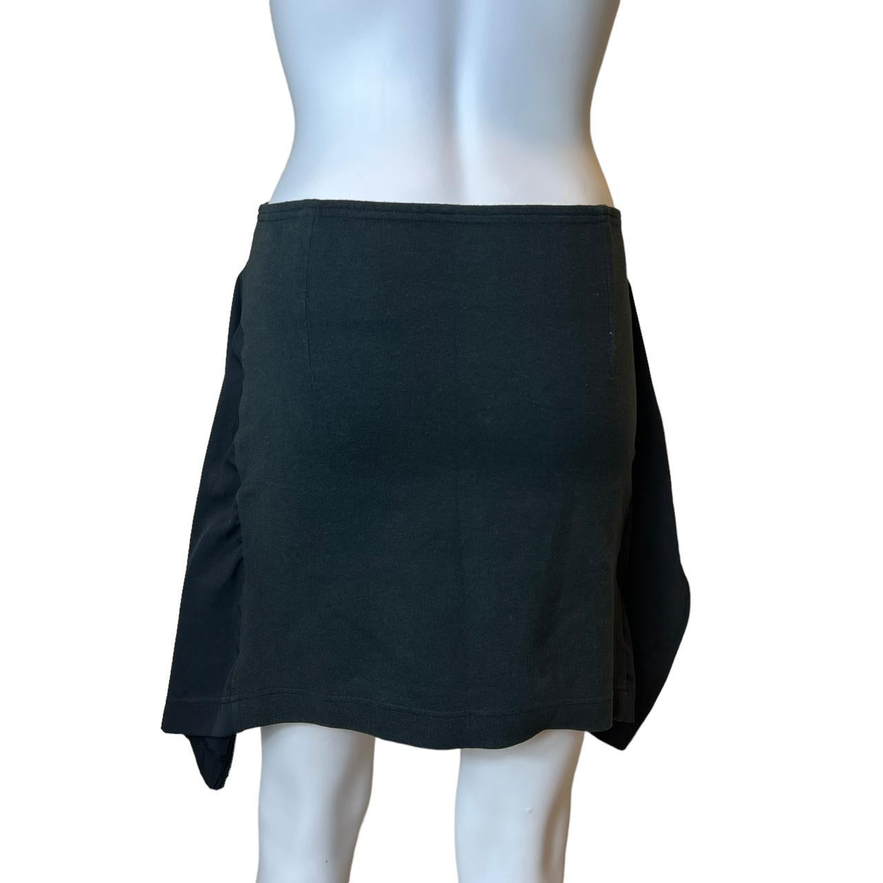 Gaultier Junior By Jean-Paul Gaultier Black Convertible Zip Front Layered Mini Skirt