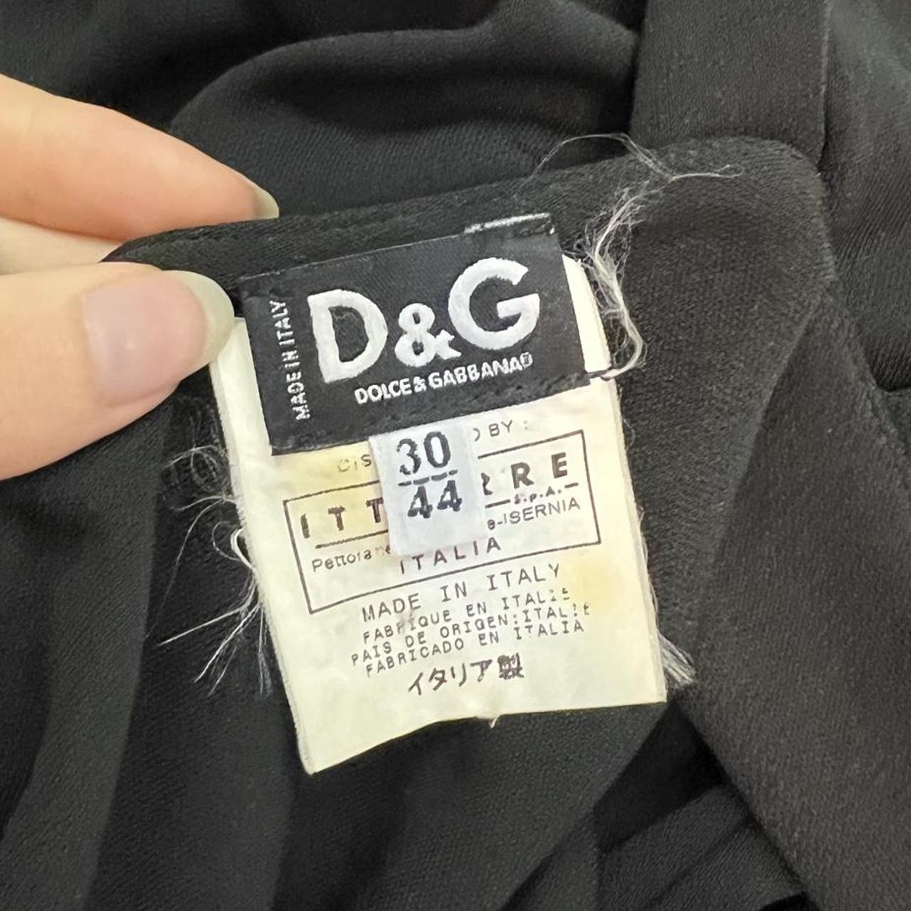 Dolce & Gabbana Black Mid Length Deep V-Neck Dress