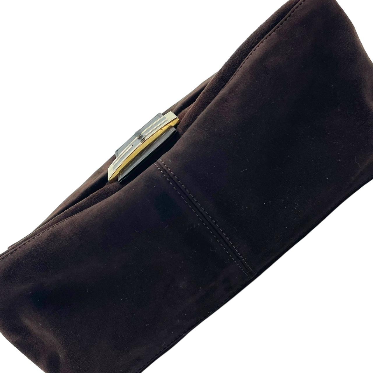 Fendi Brown Suede Shoulder Bag