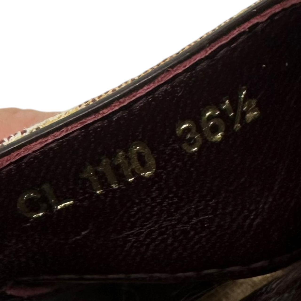 Louis Vuitton Burgundy Lin Monogram Wedge Heels