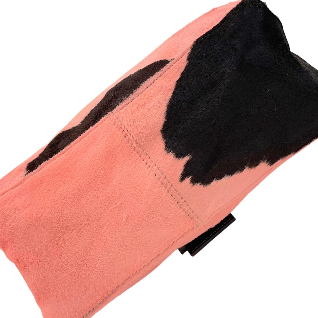 Fendi Pink Cow Print Mama Baguette Shoulder Bag - Outfit Repeater