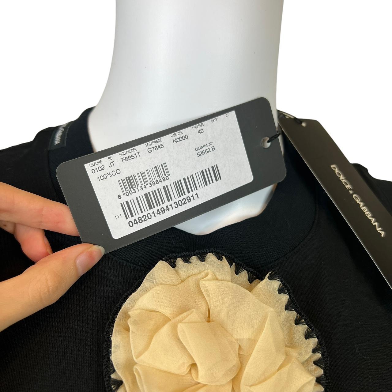 Dolce & Gabbana Black Tank with Silk Rosette - Outfit Repeater