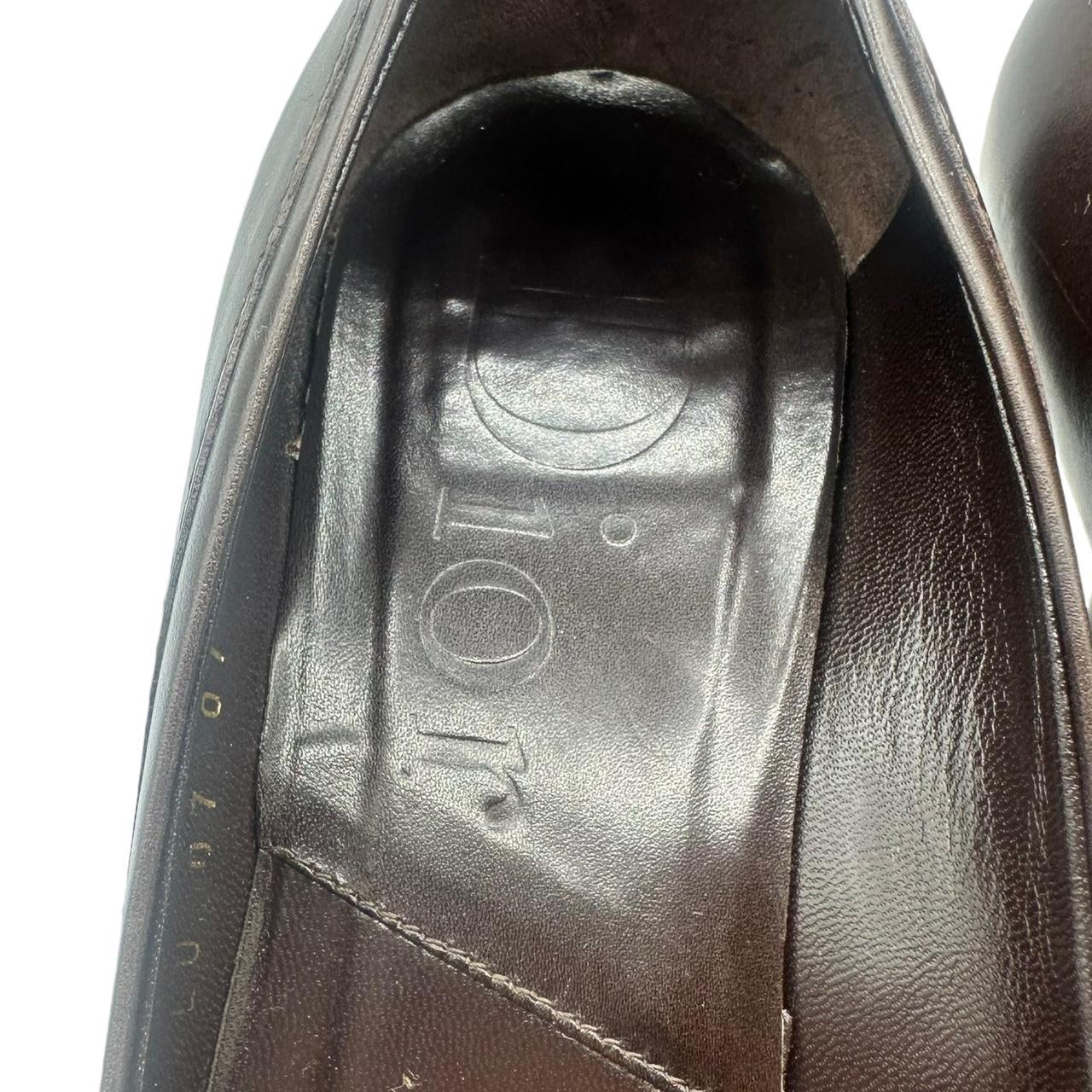 Christian Dior Brown Leather Pointed Toe Heels
