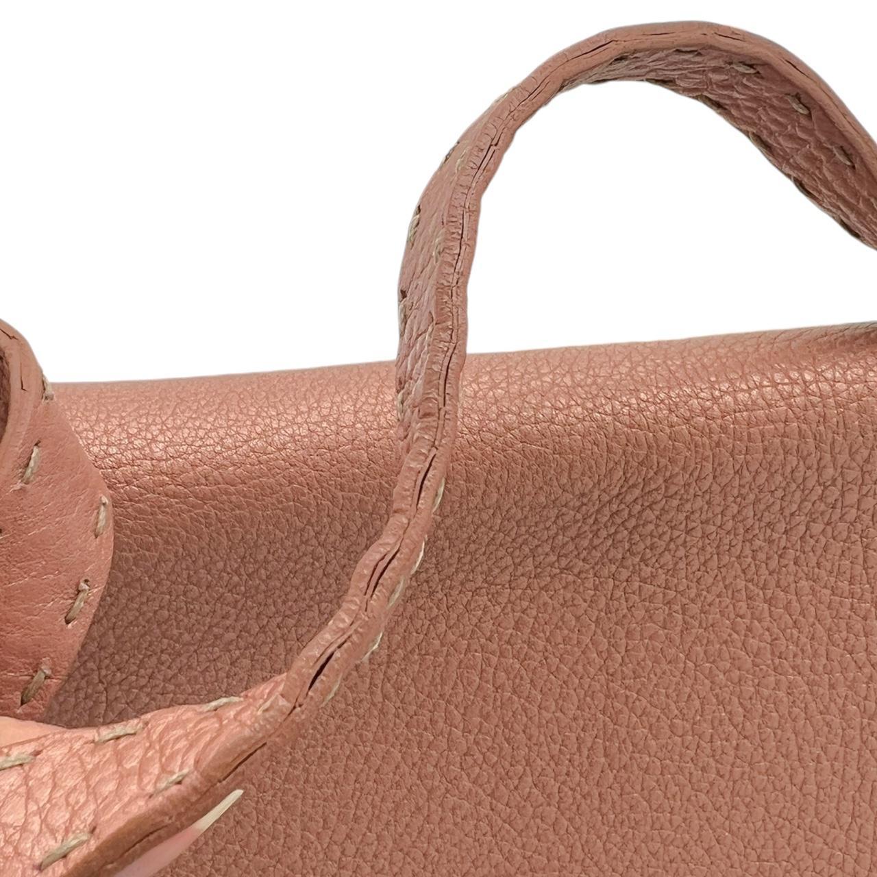 Fendi Selleria Pink Leather Mama Baguette Shoulder Bag