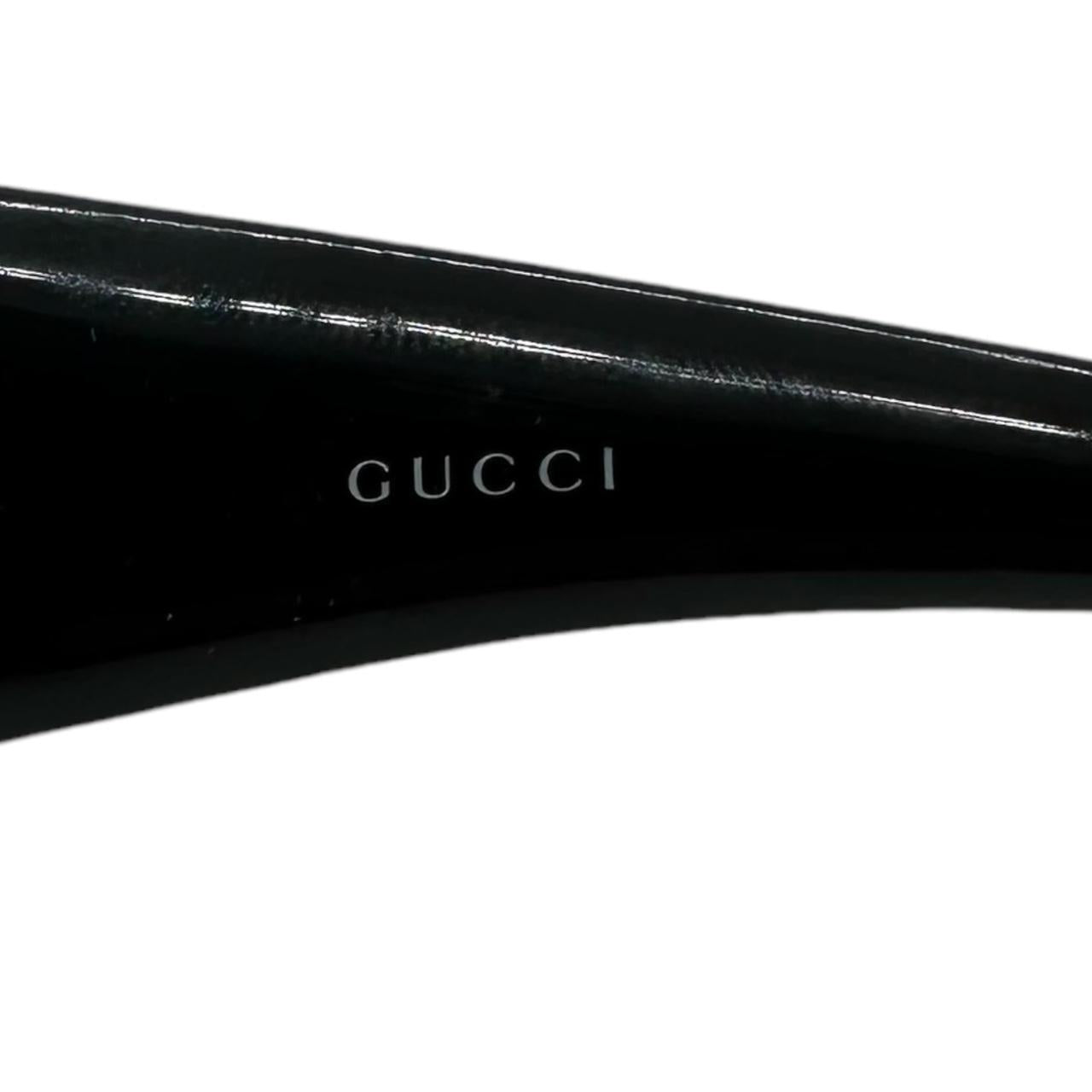 Gucci Burgundy Rectangle Shield Sunglasses - Outfit Repeater