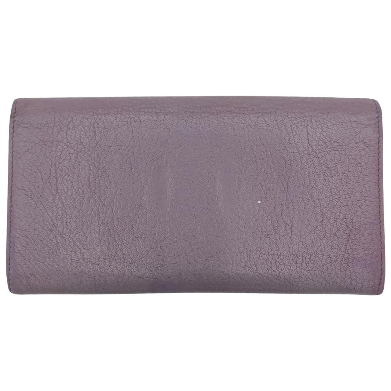 Balenciaga Purple Leather City Wallet