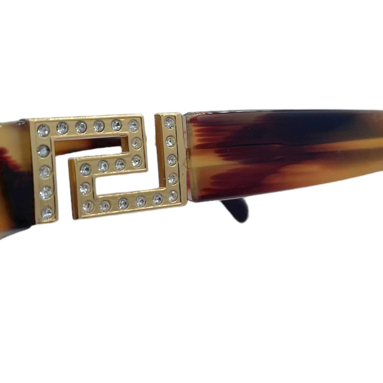 Versace Tortoise Shell Crystal Embellished Sunglasses