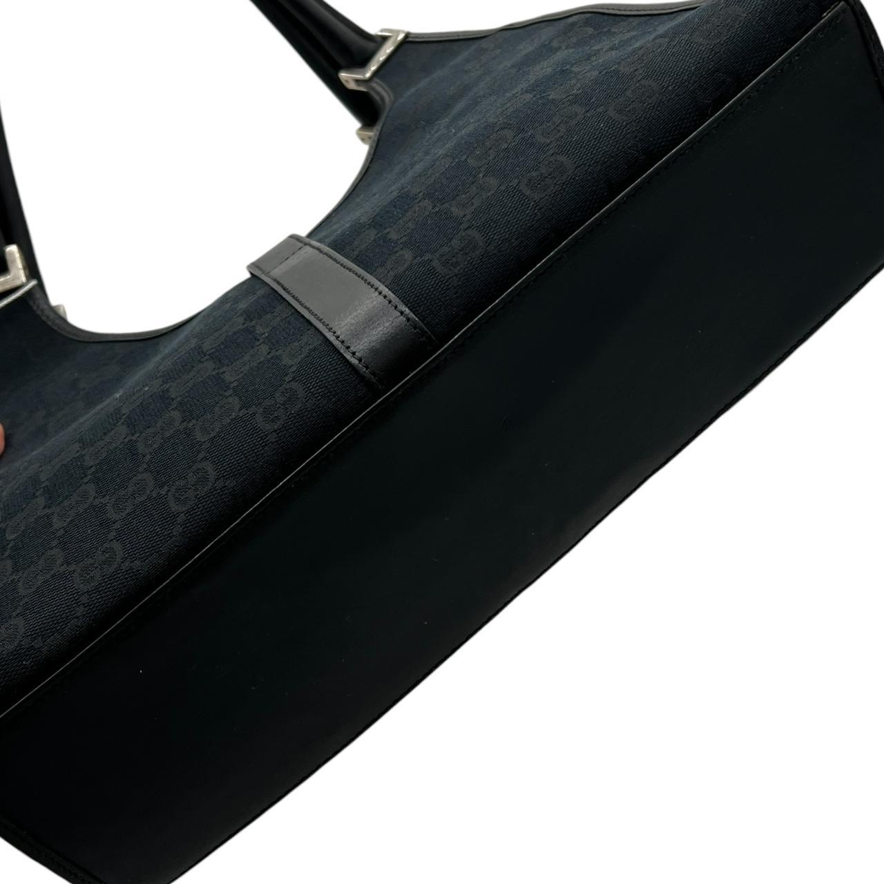 Gucci Black Monogram Canvas Jackie Bag
