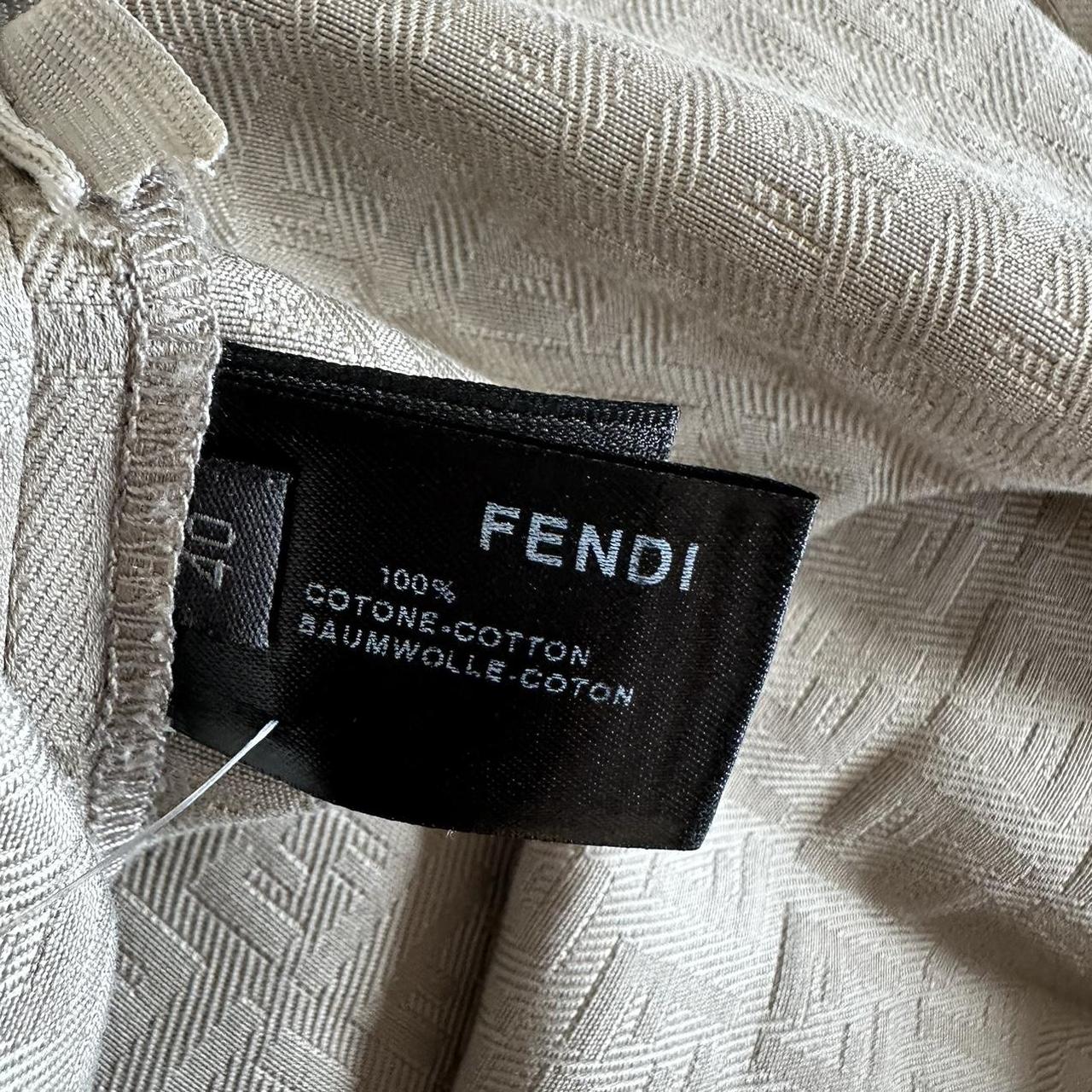 Fendi Tan Zucchino Monogram Midi Skirt