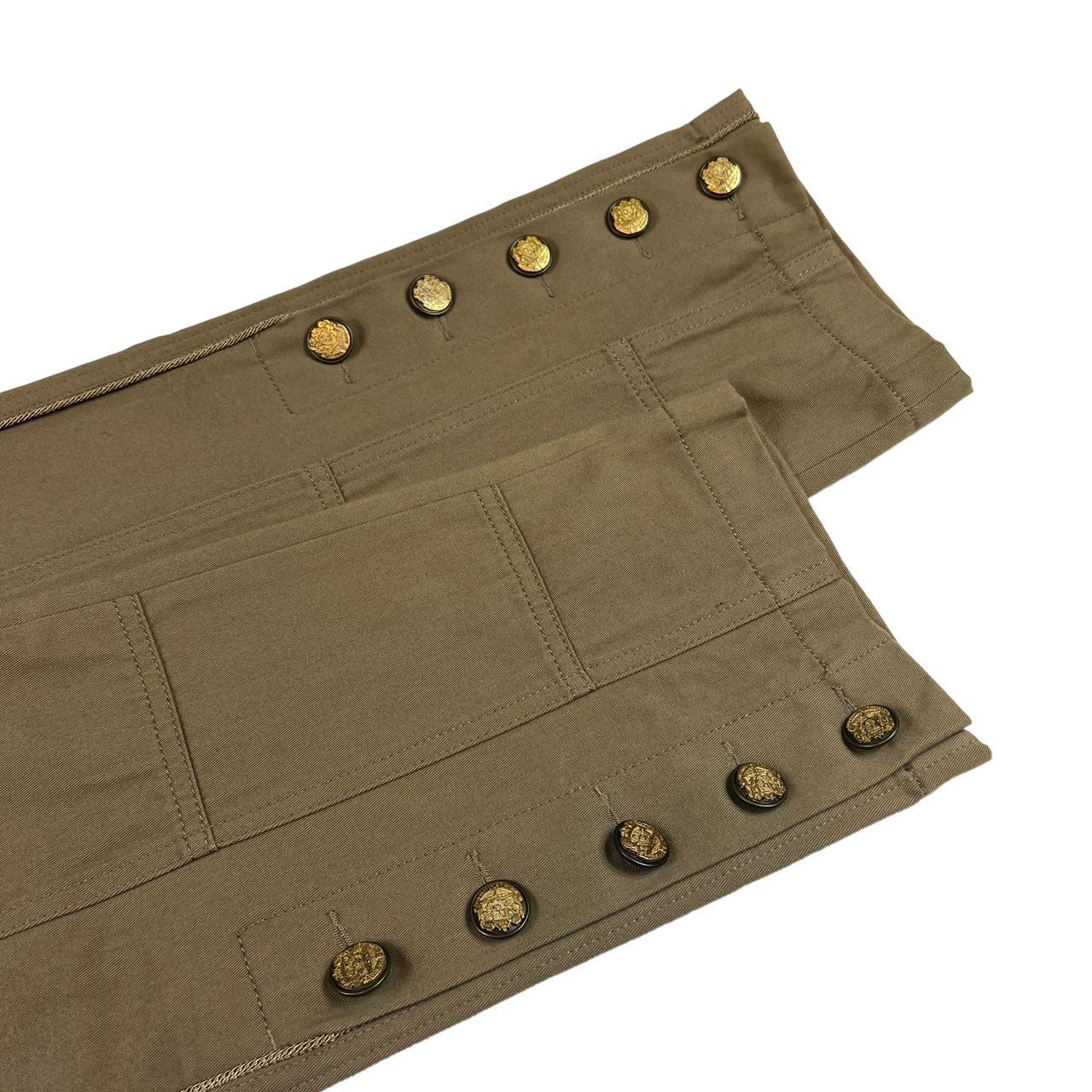 Dolce & Gabbana Khaki Low Rise Cargo Pants with Gold Buttons - Outfit Repeater