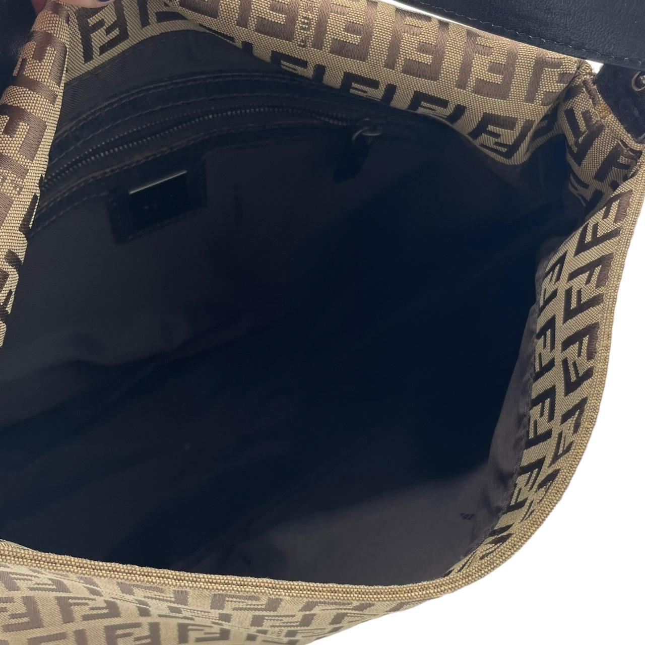 Fendi Tan Zucca Baguette Shoulder Bag