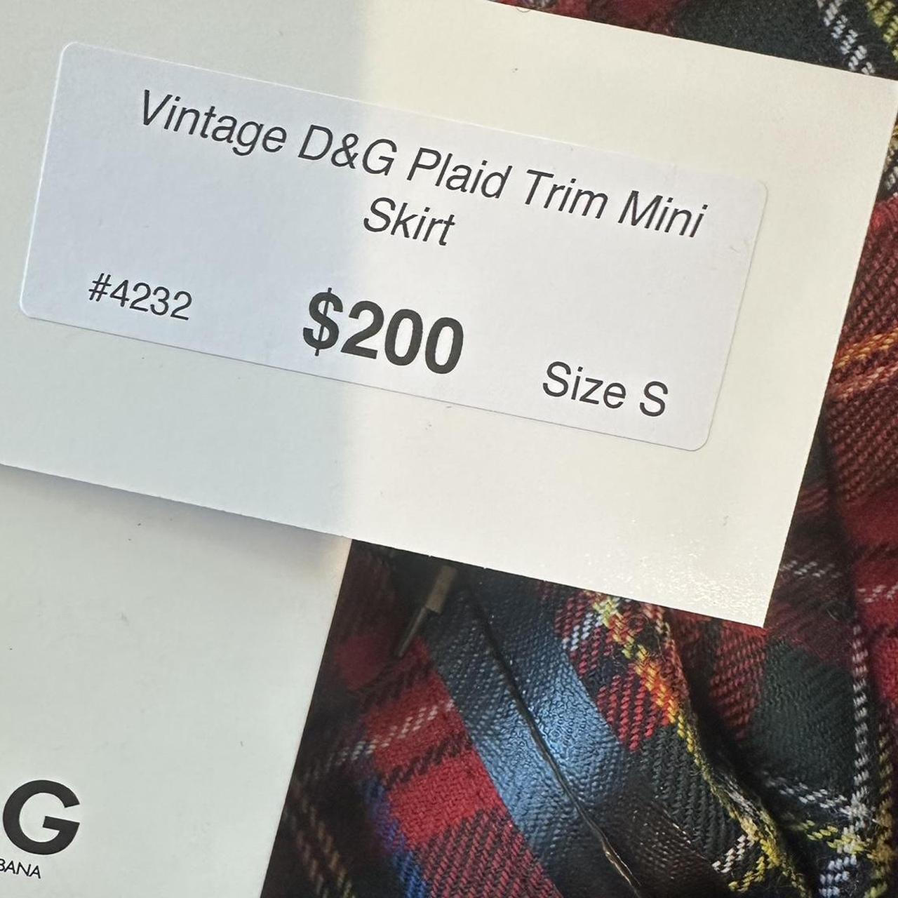 D&G Dolce & Gabbana Tartan Trim Buckle Mini Skirt - Outfit Repeater