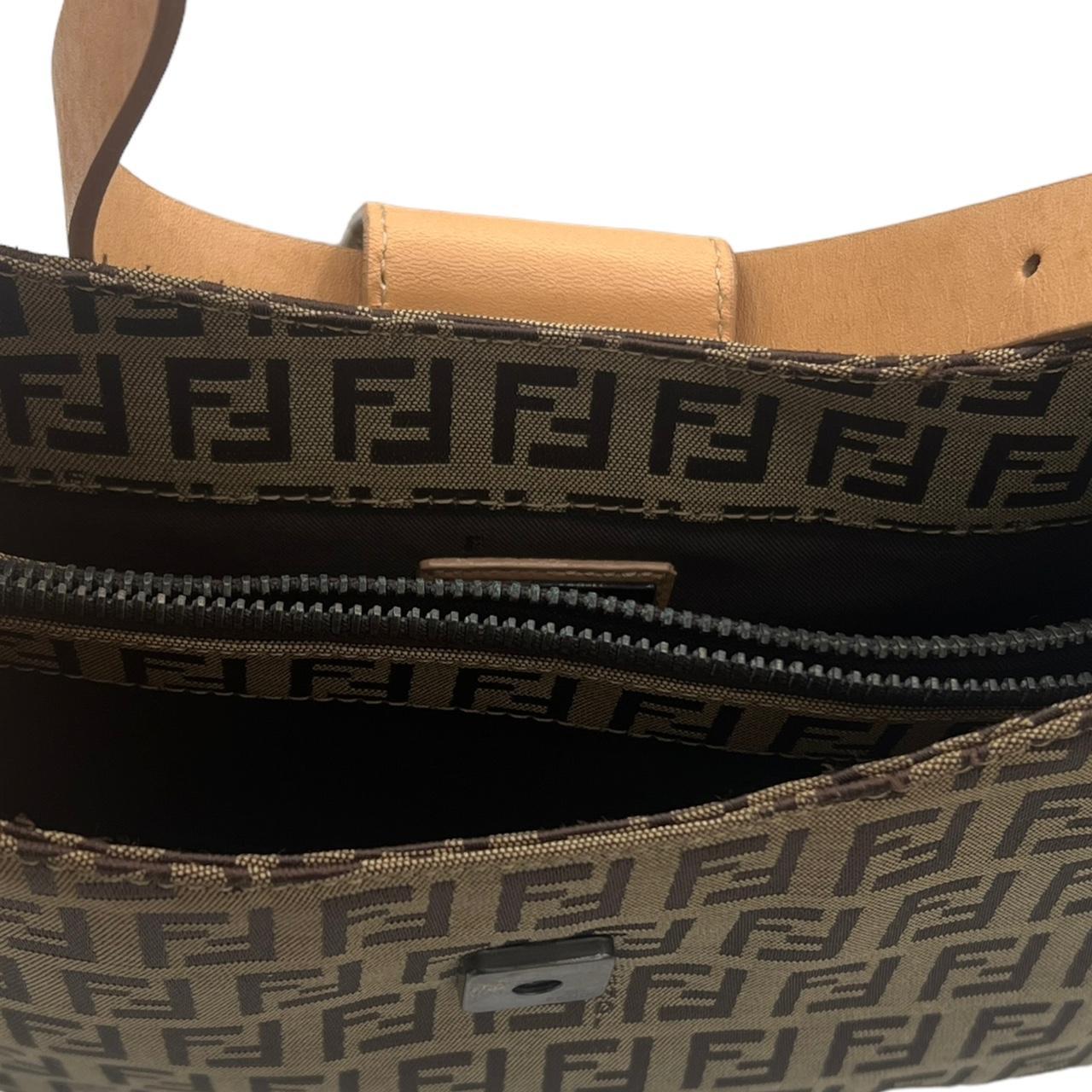 Fendi Khaki Monogram Zucca Shoulder Bag