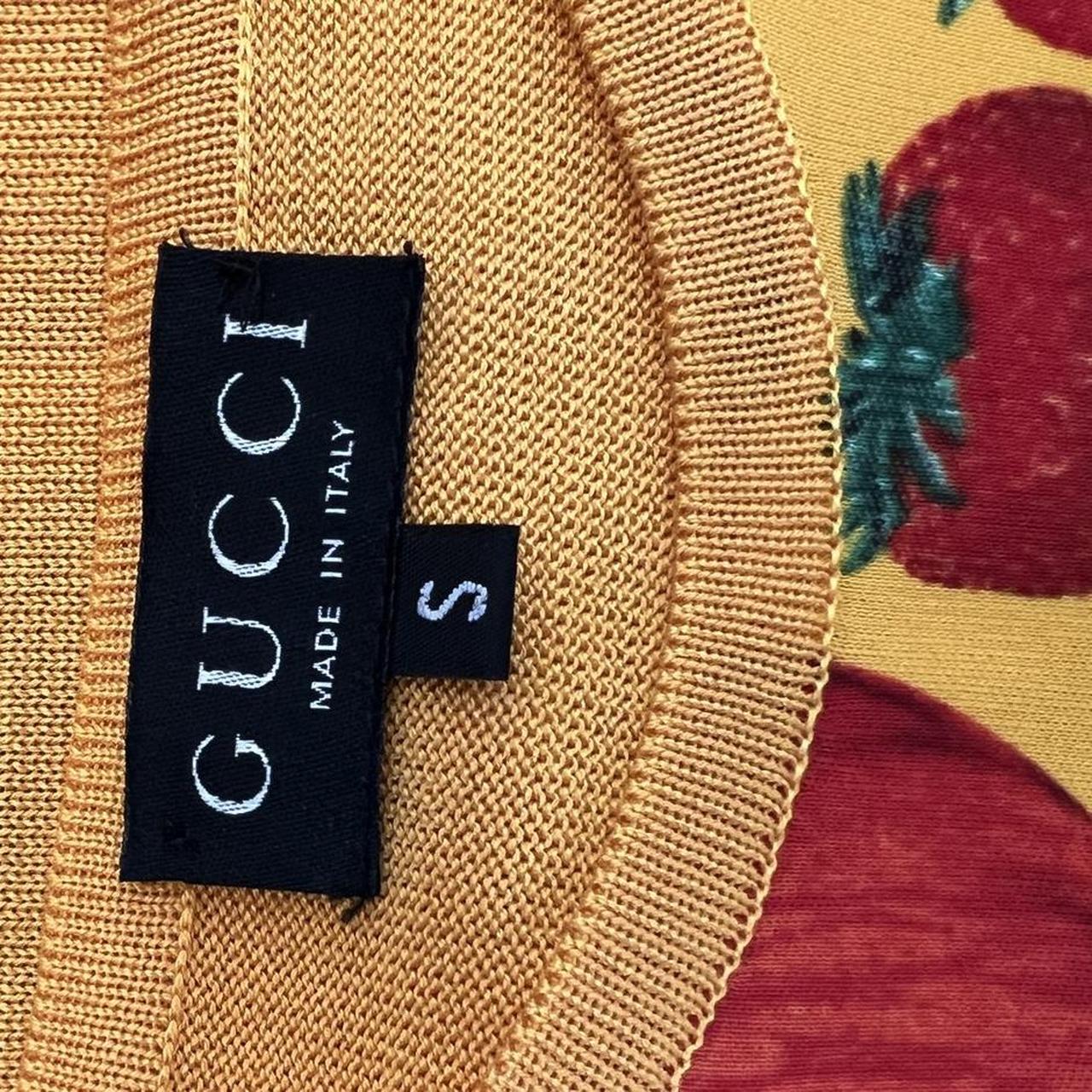 Gucci by Tom Ford S/S 1996 Fruit Print Silk T-Shirt