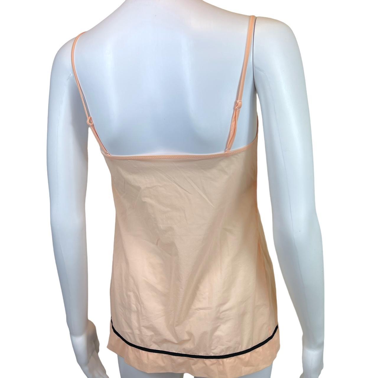 Chloé Semi-Sheer Pale Pink Tank with Black Trim - Outfit Repeater