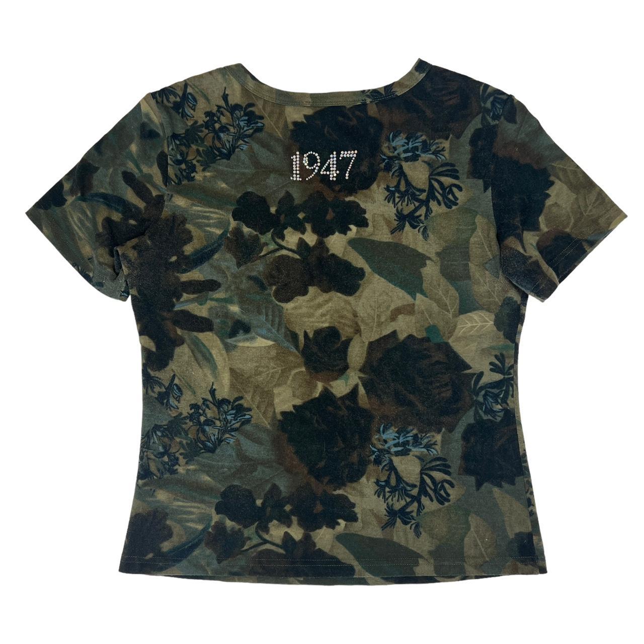 Christian Dior by John Galliano S/S 2005 Camo Print Bedazzled T-Shirt