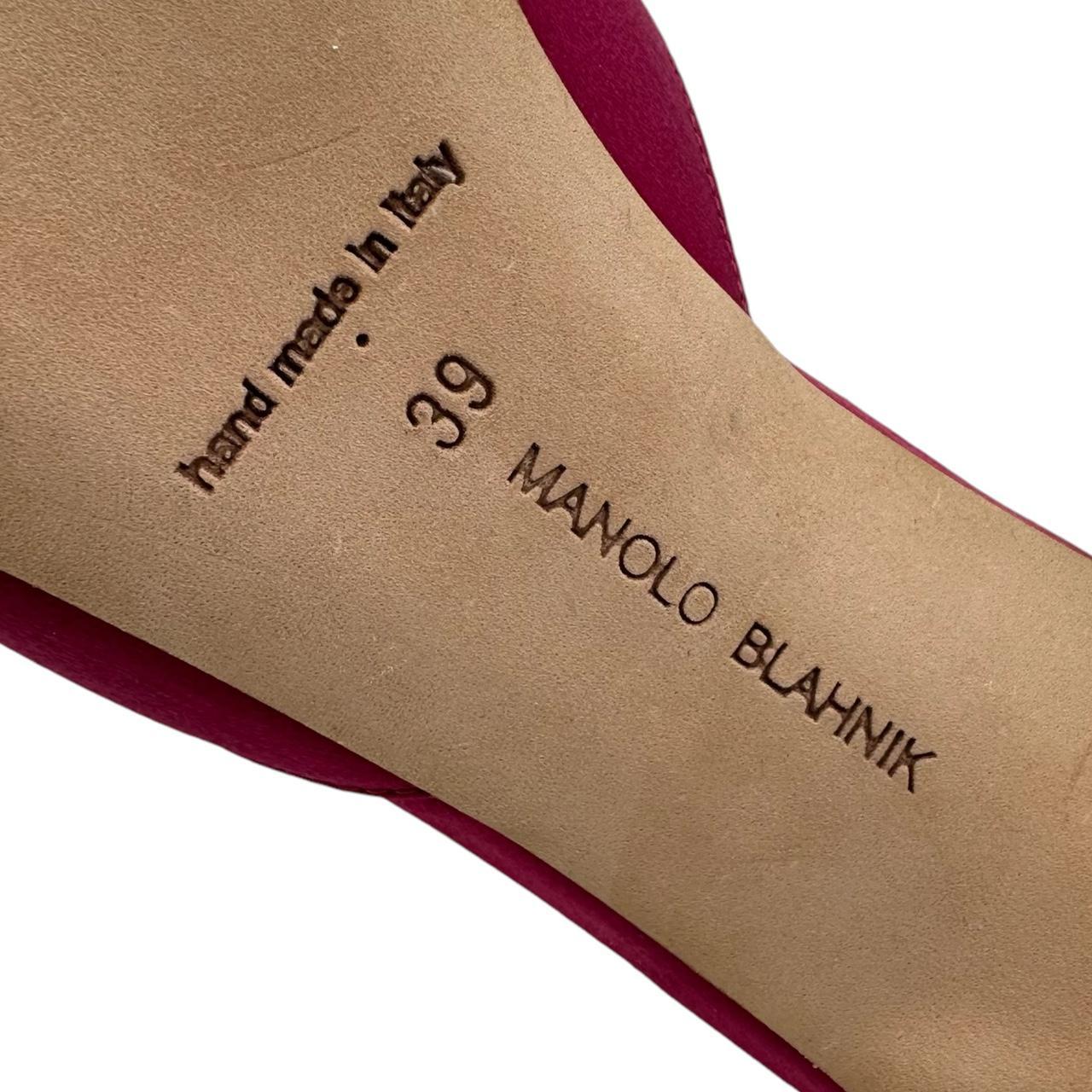 Manolo Blahnik Pink Silk Embellished Kitten Heels - Outfit Repeater