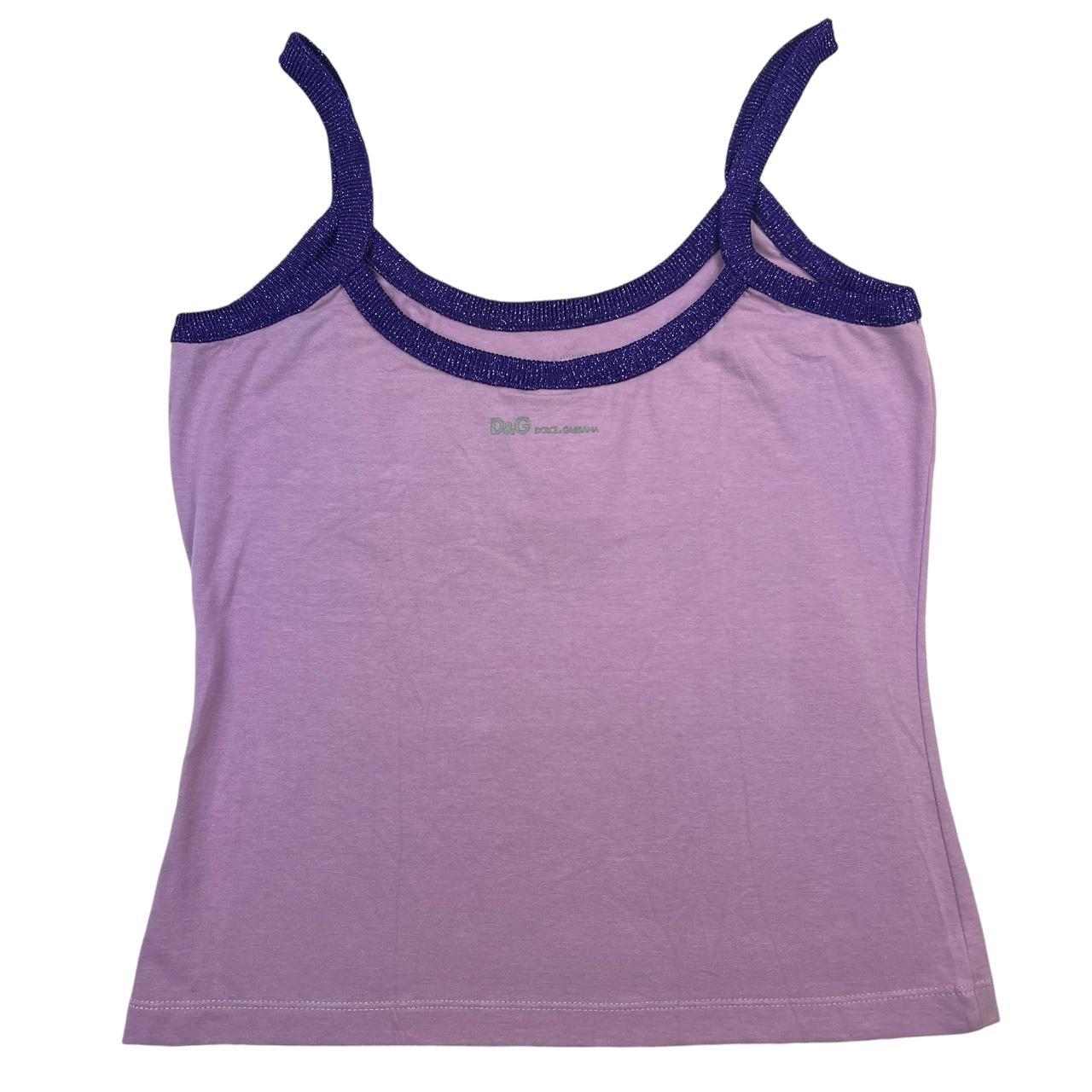 D&G Dolce & Gabbana Purple Sequin 54 Tank Top