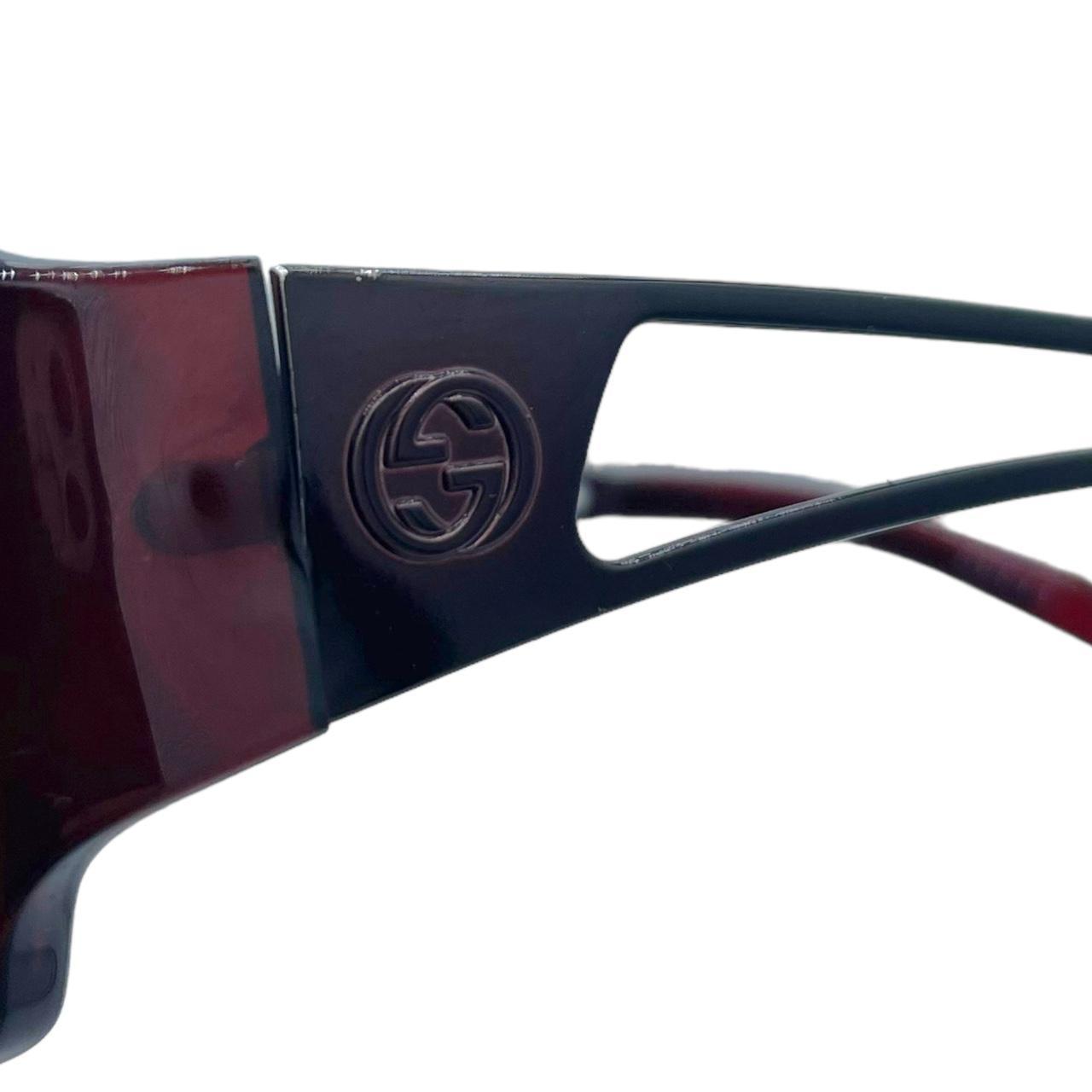 Gucci Burgundy Rectangle Sunglasses